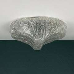 Große Murano-Eisglas-Deckenleuchte von J.T. Kalmar, Österreich, 1960er Jahre