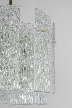 Großer Murano-Eisglas-Kronleuchter von Kalmar, Österreich, 1960er Jahre