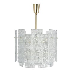 Grand lustre en verre de glace de Murano par Kalmar, Autriche, années 1960