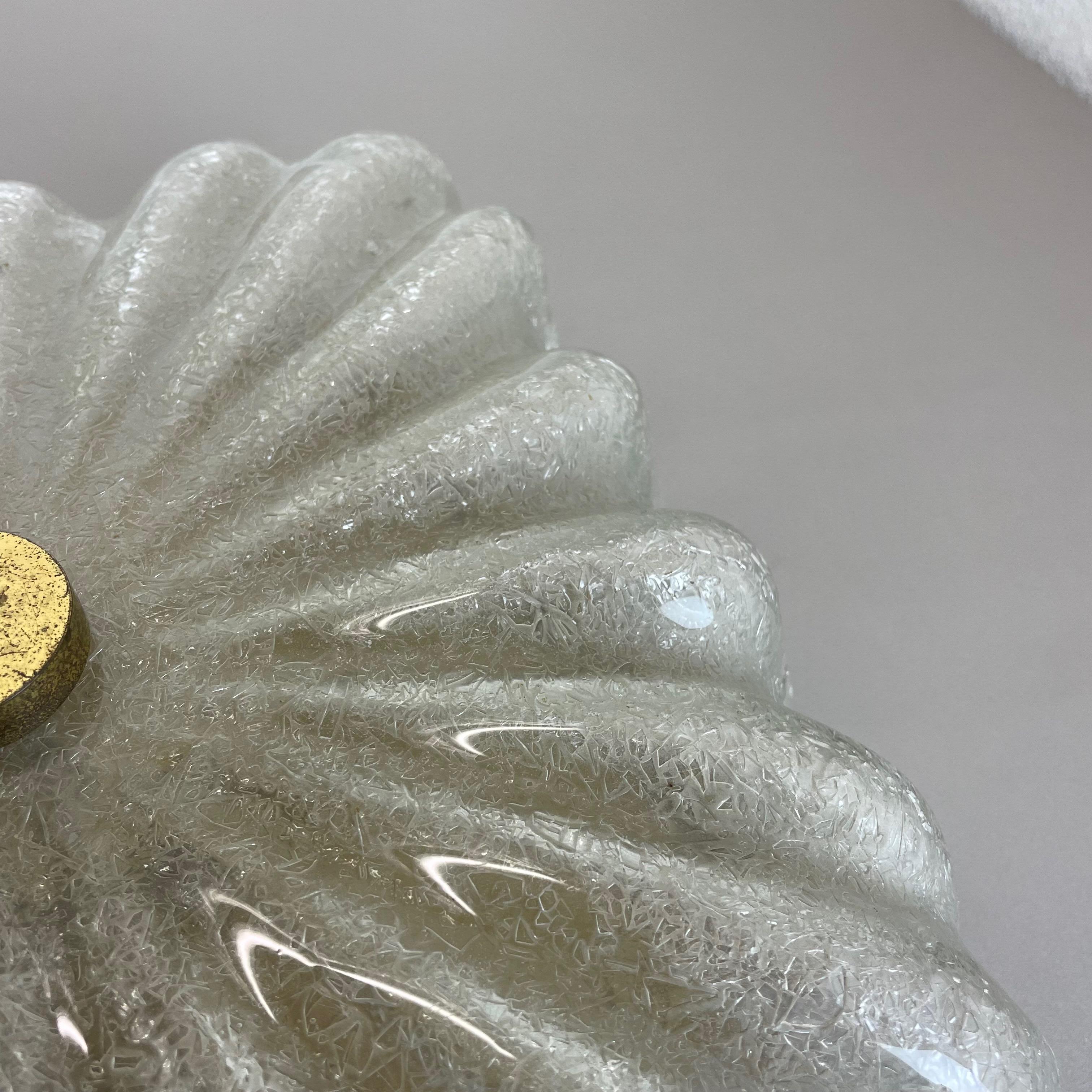 Grande applique encastrée à fleurs en verre de Murano par Fischer Leuchten, Allemagne en vente 1