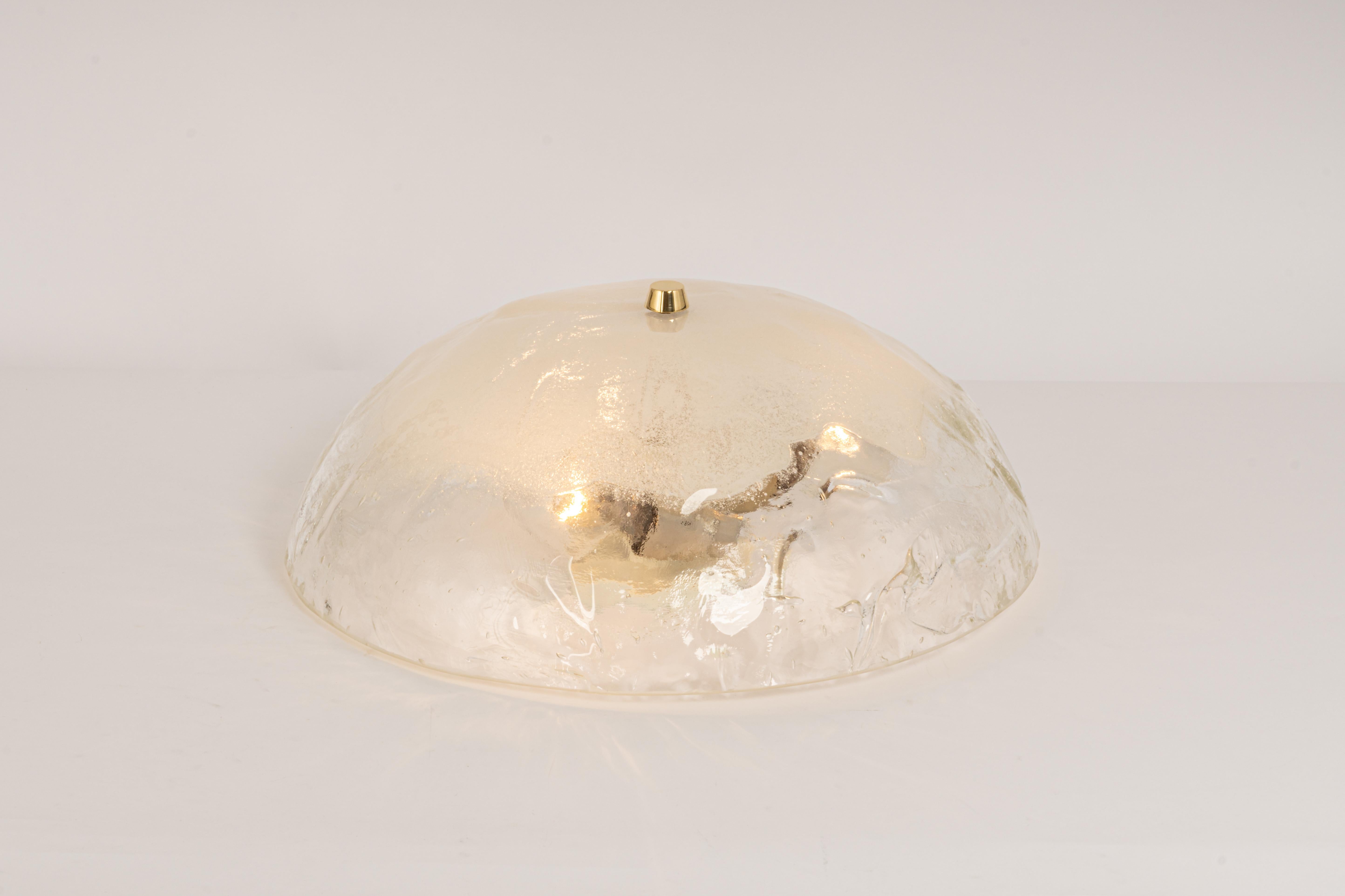 Late 20th Century Large Murano Kalmar Flushmount Light, Austria, 1970s