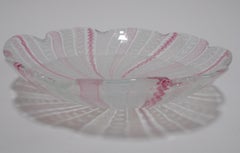 Large Murano Latticino Charger