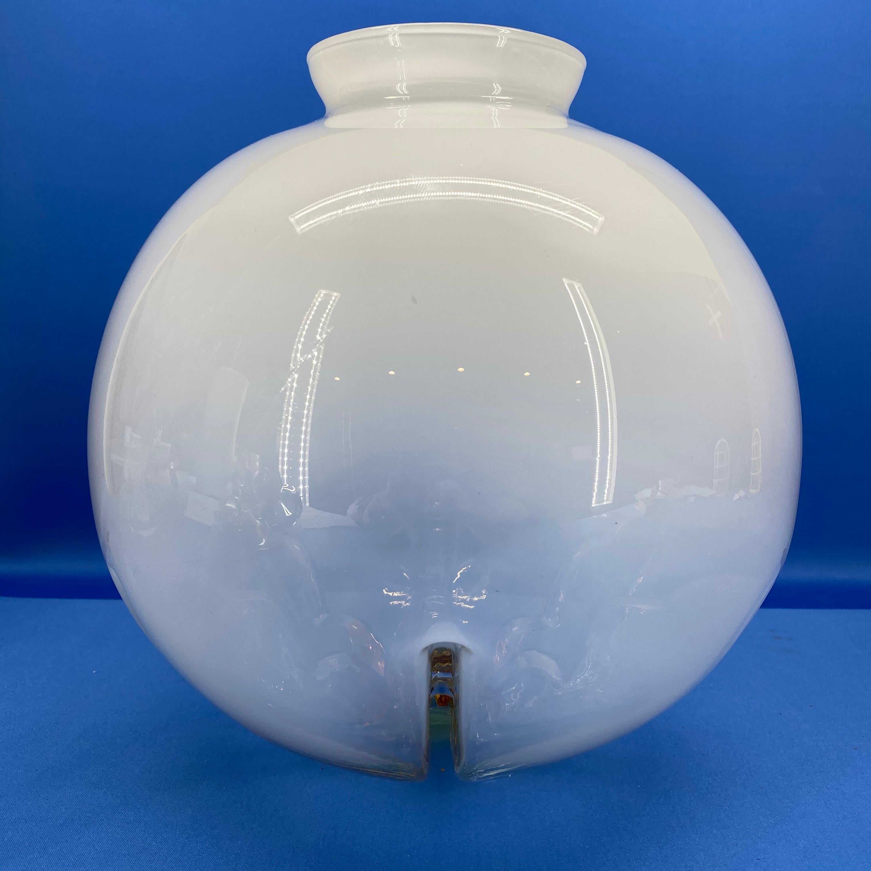 Large Murano Mazzega Glass Globe Ceiling Lamp, 1960s, Italy For Sale 3