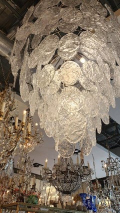 Large Murano Multi-Tiered Glass Chandelier