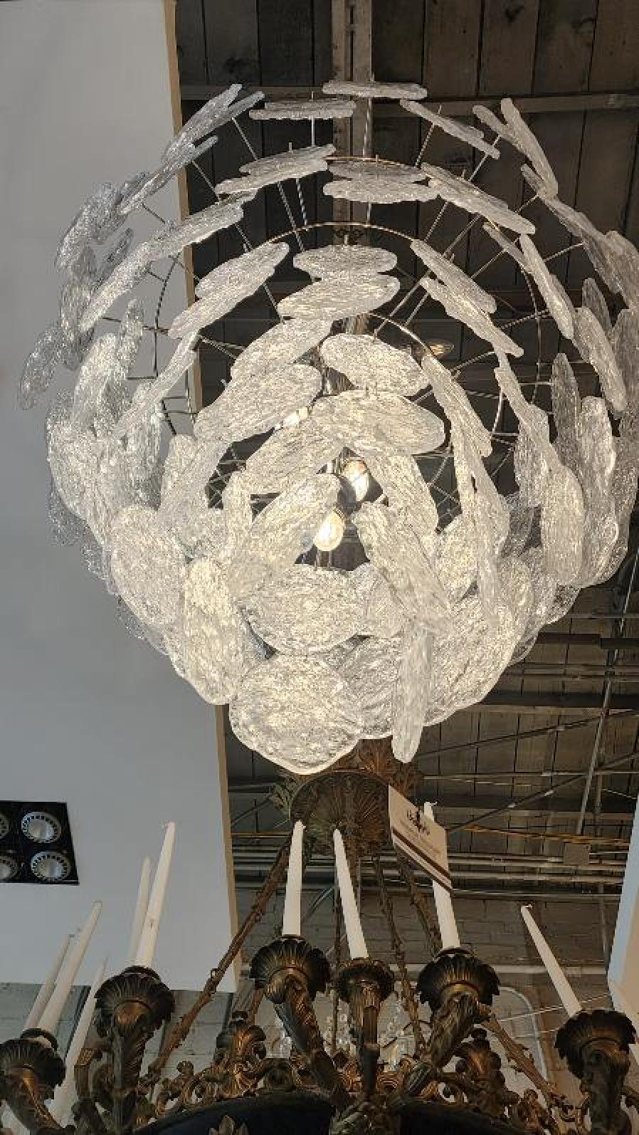 Grande lampadario a più piani in vetro di Murano In condizioni buone in vendita a Dallas, TX
