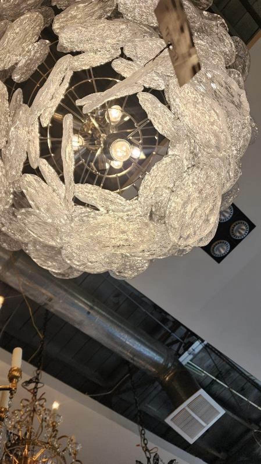 Vetro di Murano Grande lampadario a più piani in vetro di Murano in vendita