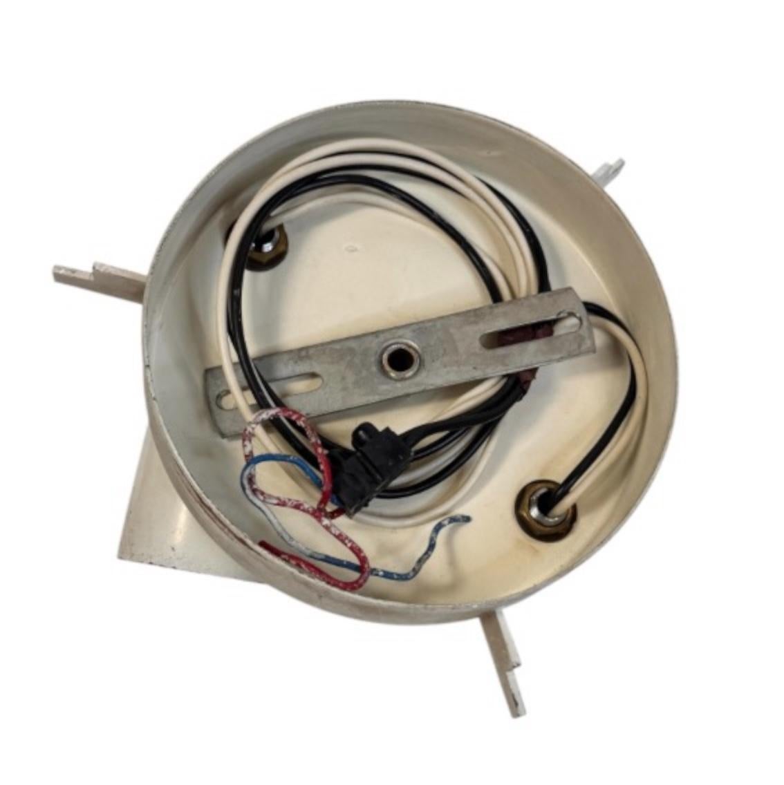 Große Murano Opalglas & braunen Streifen Flush Mount Made by Itre Italien 1980er (Ende des 20. Jahrhunderts) im Angebot