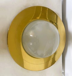 Large Murano Glass Flush Mount /Wall Light by Luigi Caccia Dominioni for Azucena