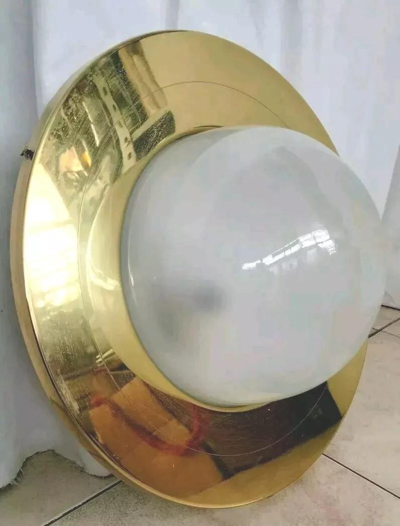 Aplique o Lámpara de Pared de Murano en Latón Oplascent Glass by Azucena Italia, Años 60 Italiano en venta