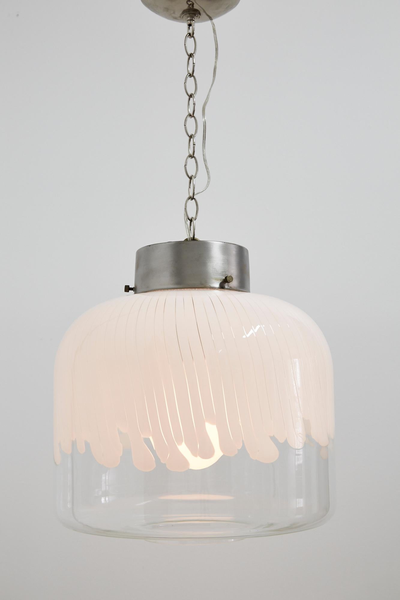 Large Murano Pendant Lamp, 1960s In Good Condition For Sale In Los Angeles, CA