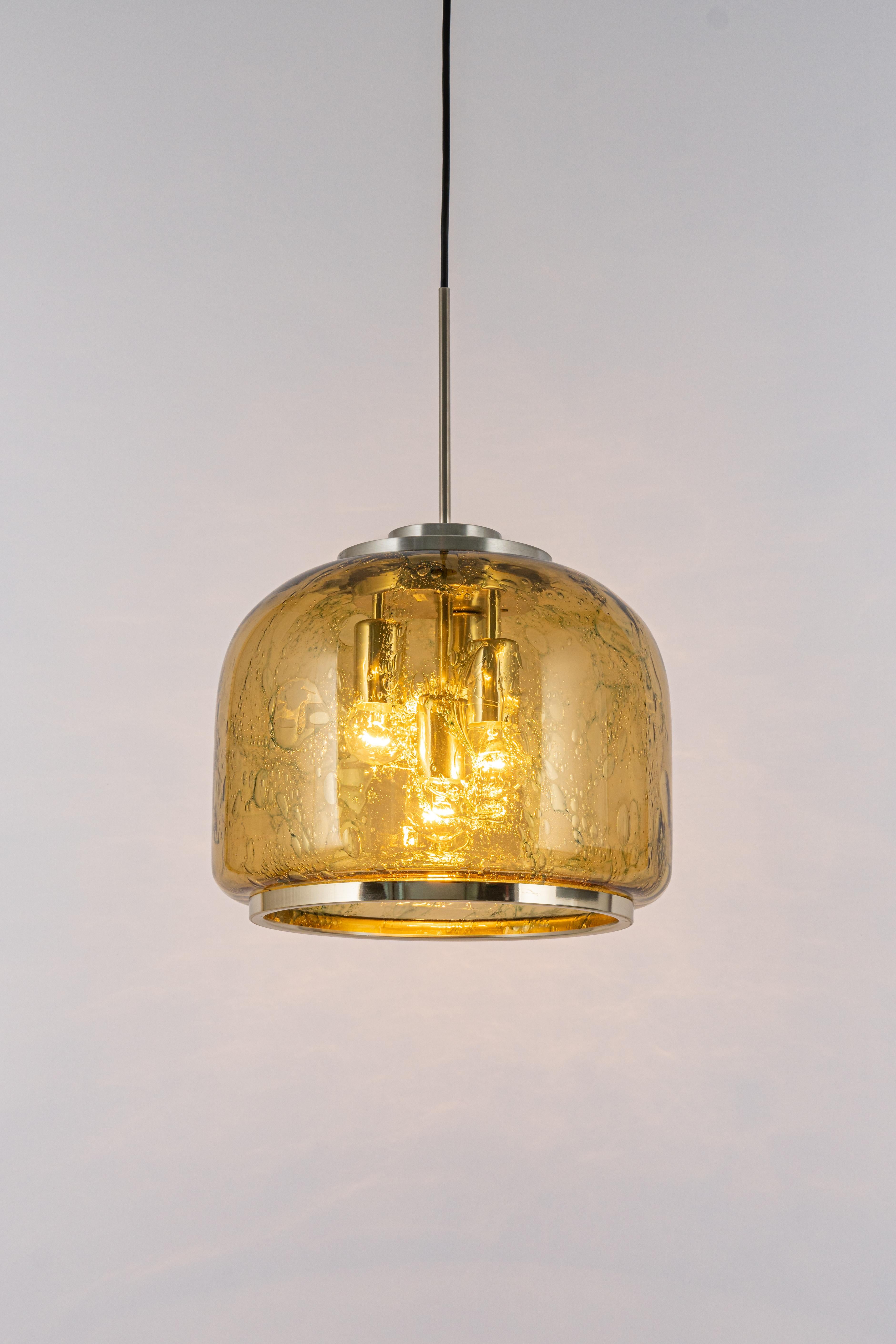 Large Murano Pendant Light by Doria, Germany, 1970s For Sale 4