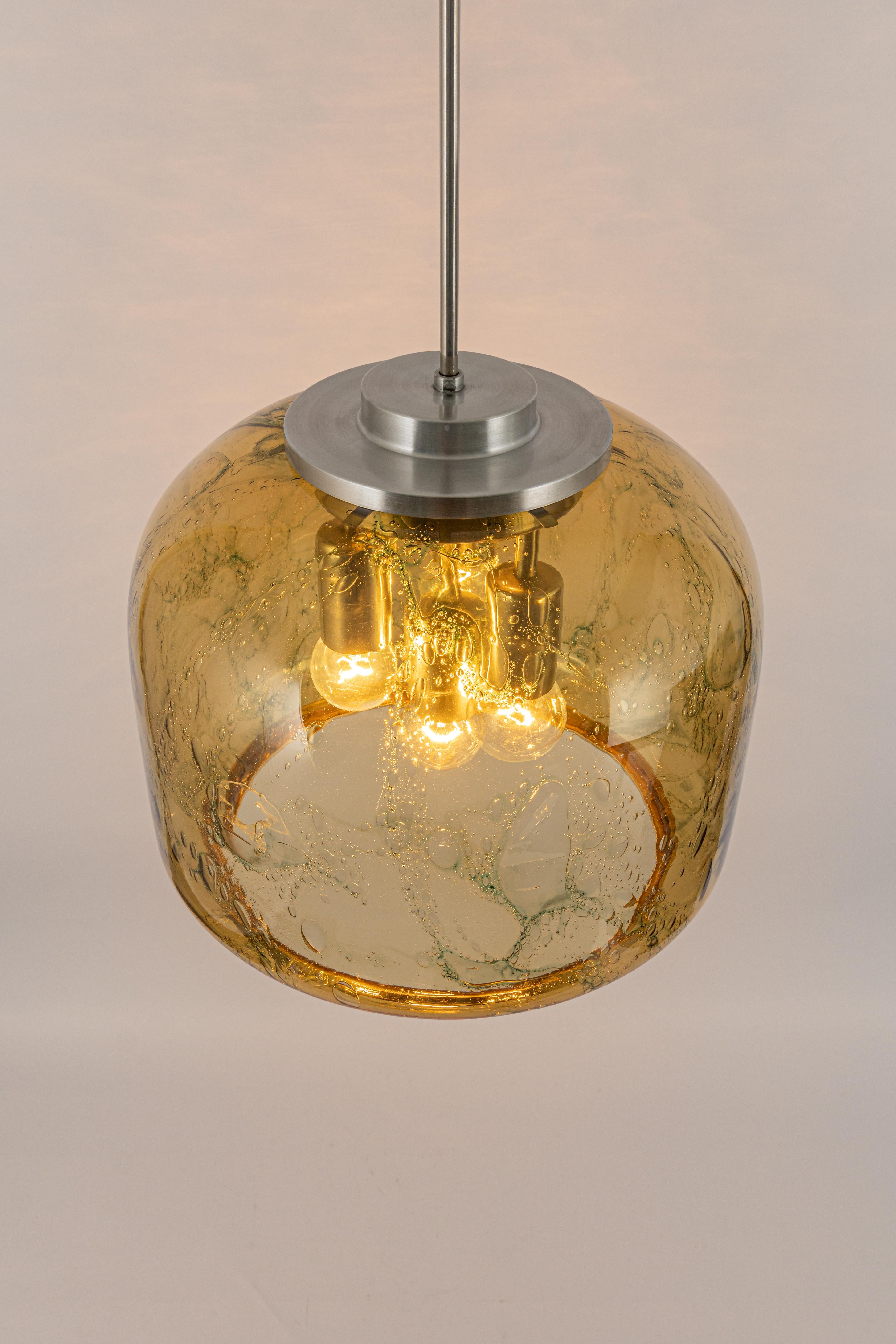Large Murano Pendant Light by Doria, Germany, 1970s For Sale 5