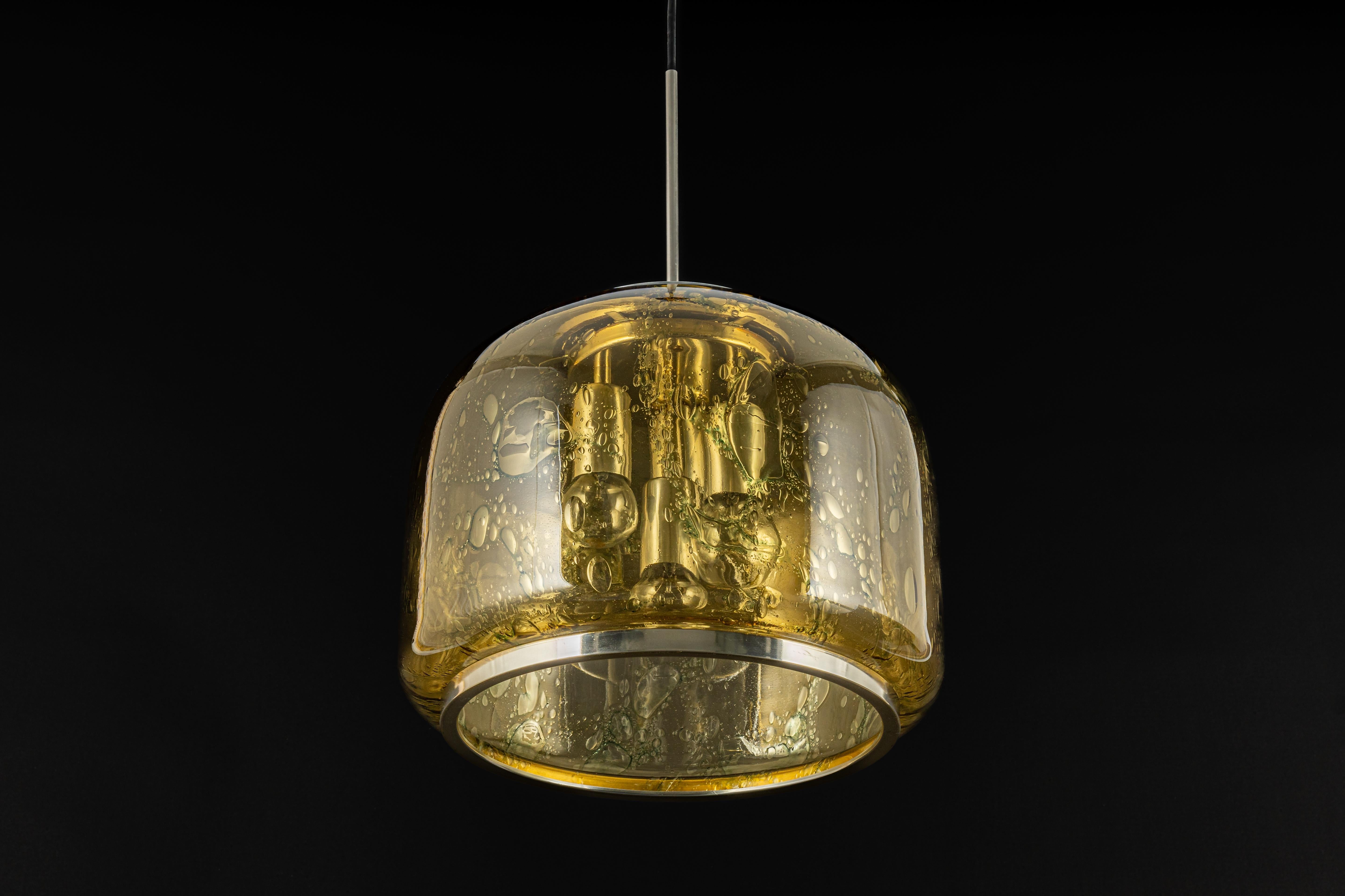 Large Murano Pendant Light by Doria, Germany, 1970s For Sale 8