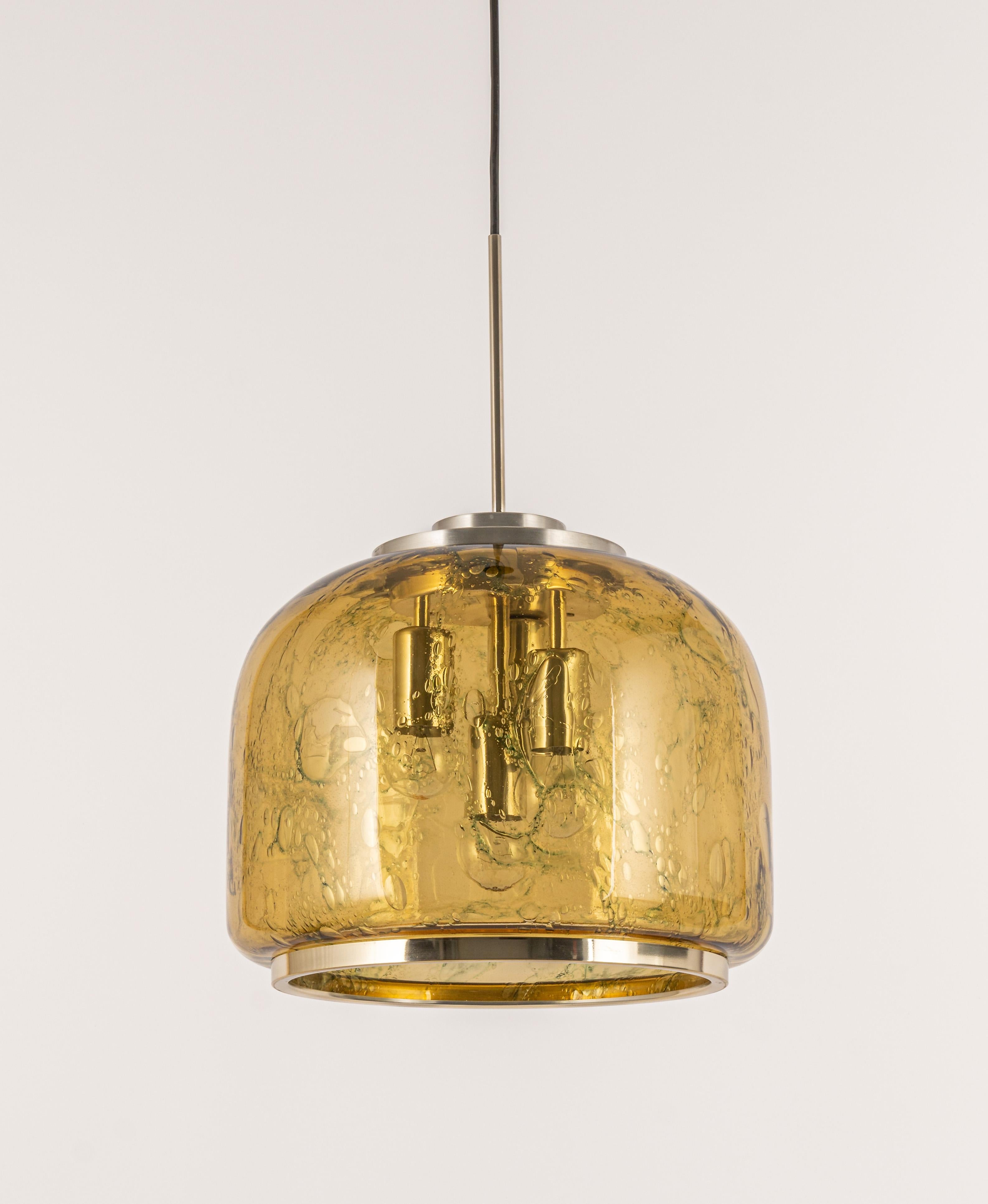 Large Murano Pendant Light by Doria, Germany, 1970s For Sale 1