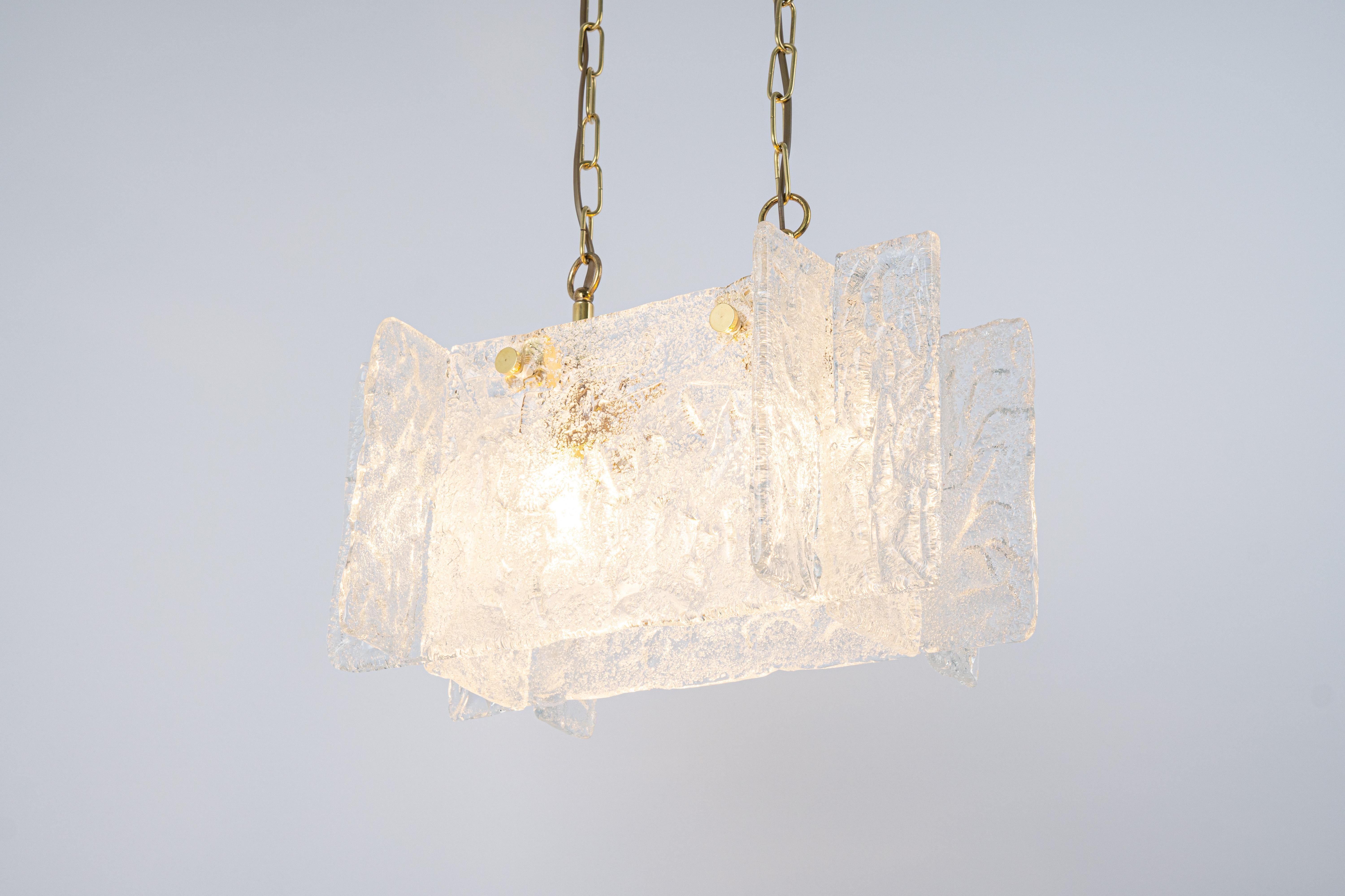 Late 20th Century Large Murano Pendant Light by Hillebrand, 1970s