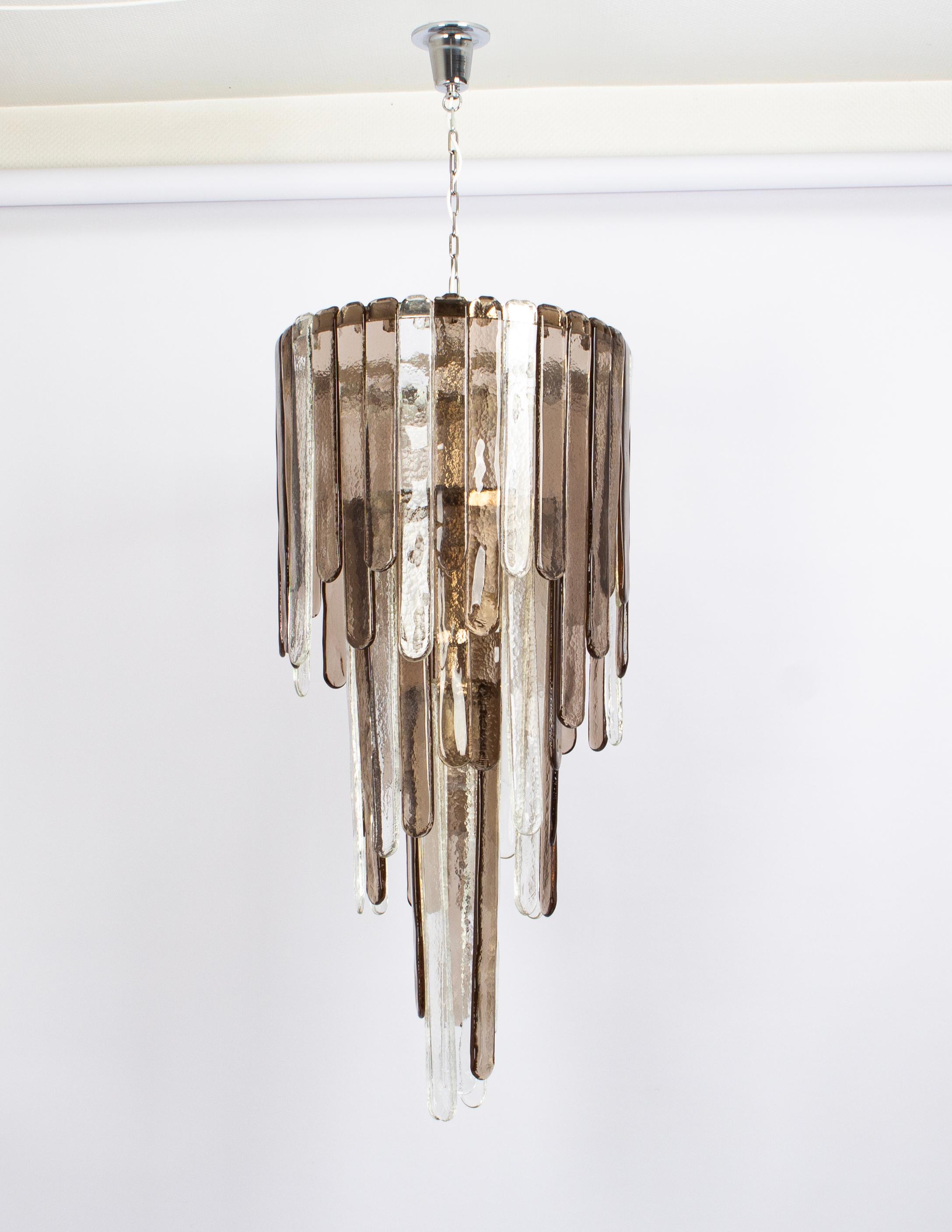 Large Murano Pendant Light Designed by Carlo Nason for Mazzega, Italy 1970s For Sale 2