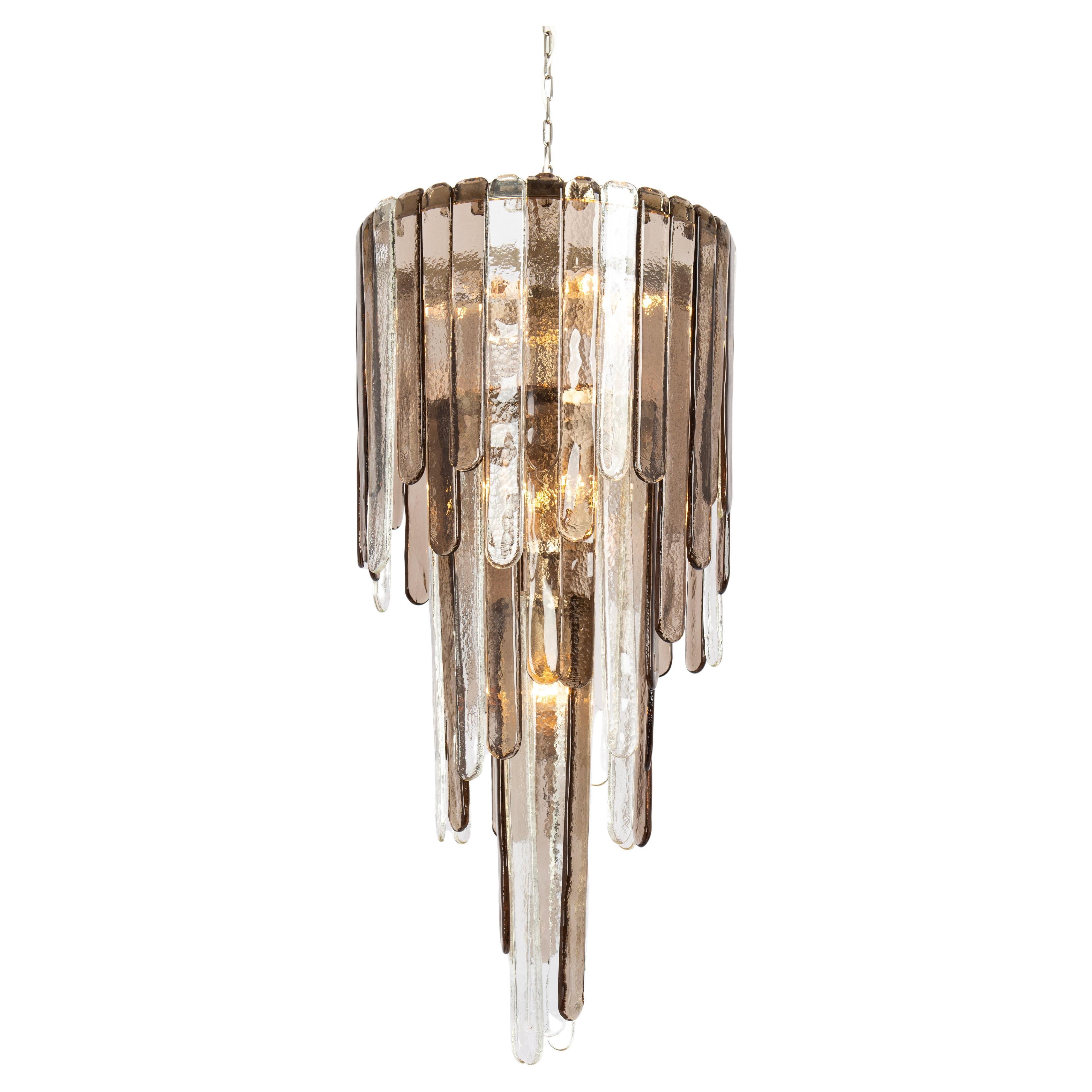 Large Murano Pendant Light Designed by Carlo Nason for Mazzega, Italy 1970s For Sale