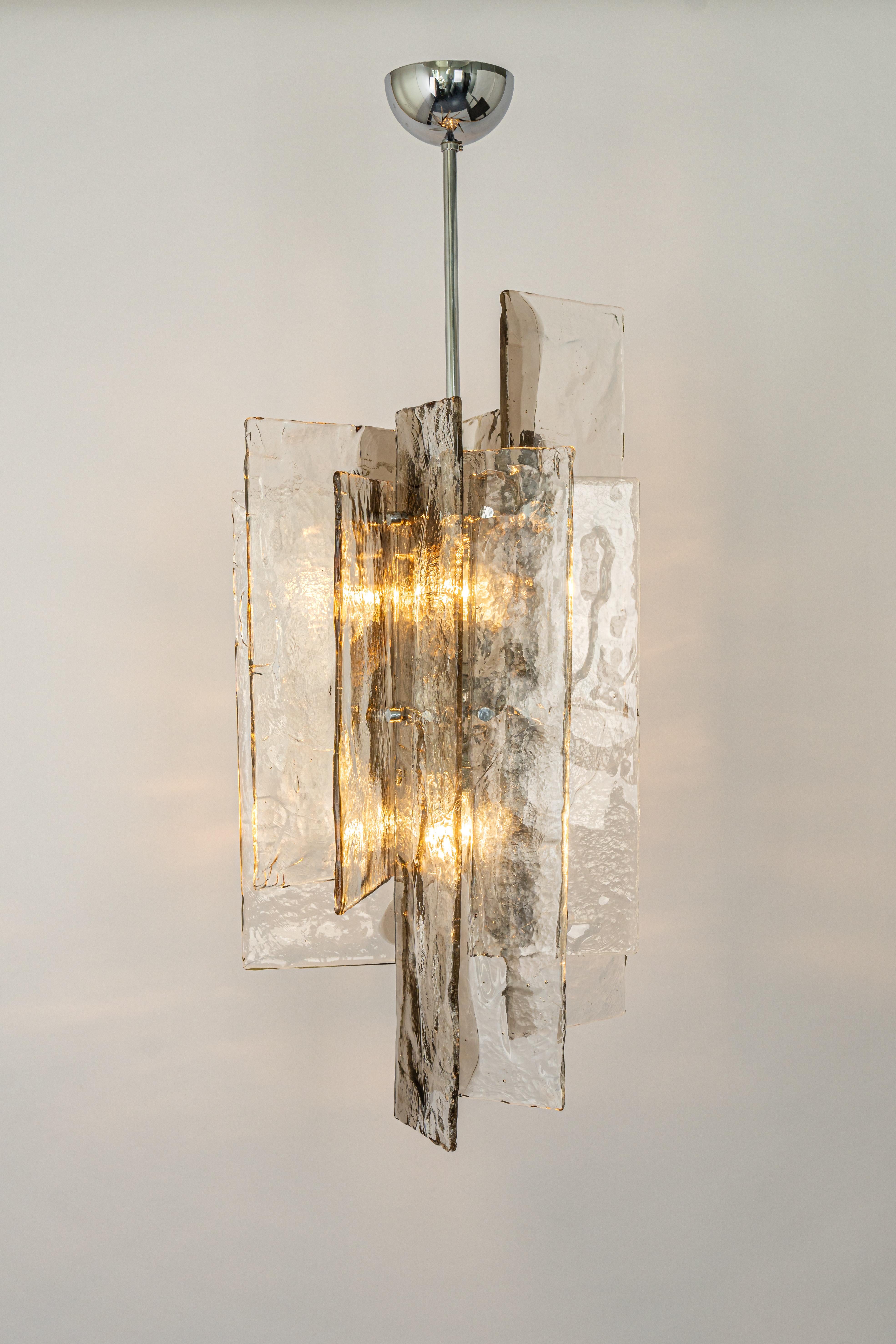 Large Murano Pendant Light Designed by Carlo Nason for Mazzega, Italy 1970s In Good Condition In Aachen, NRW
