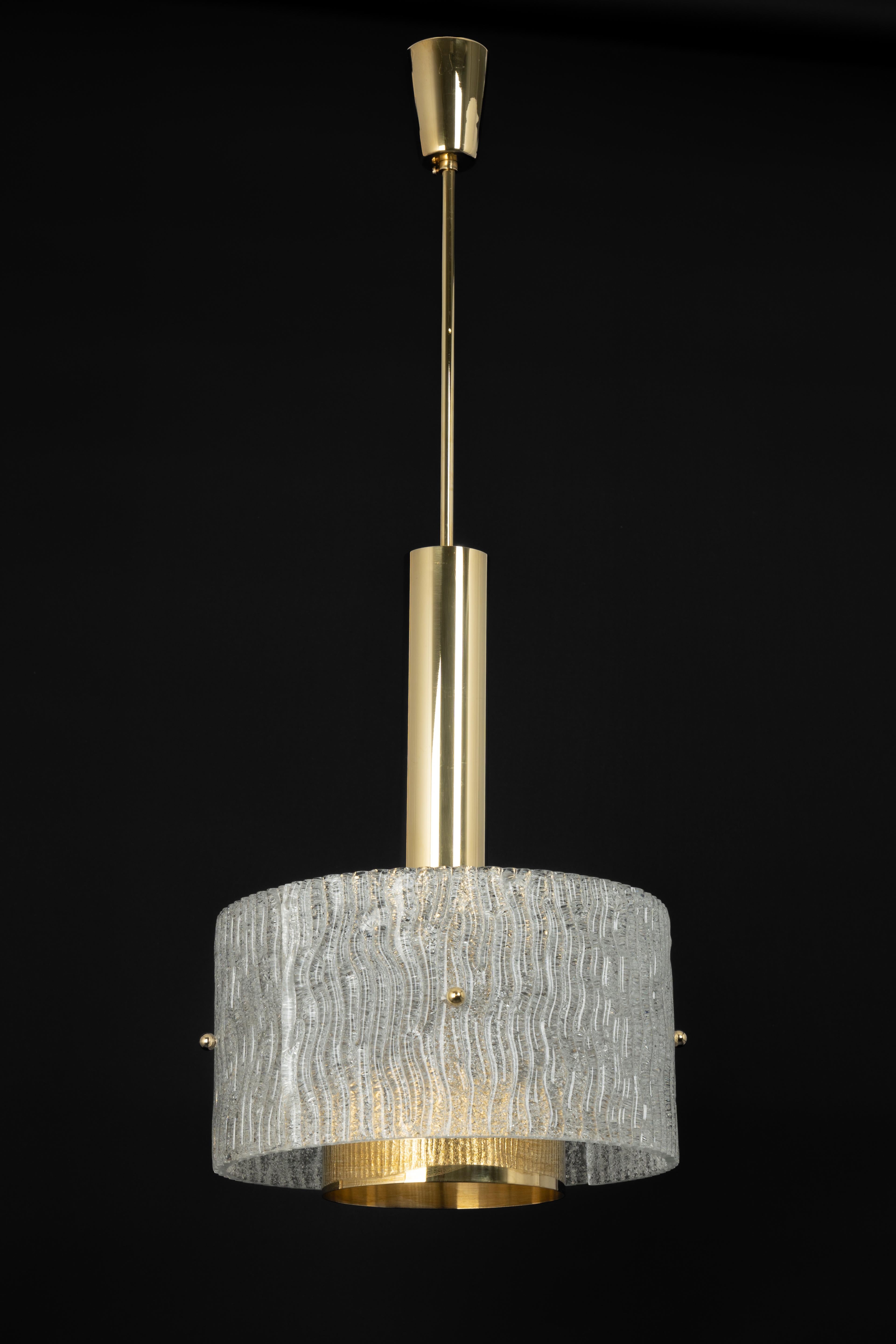 Large Murano Pendant Lights by Hillebrand, 1970s For Sale 3