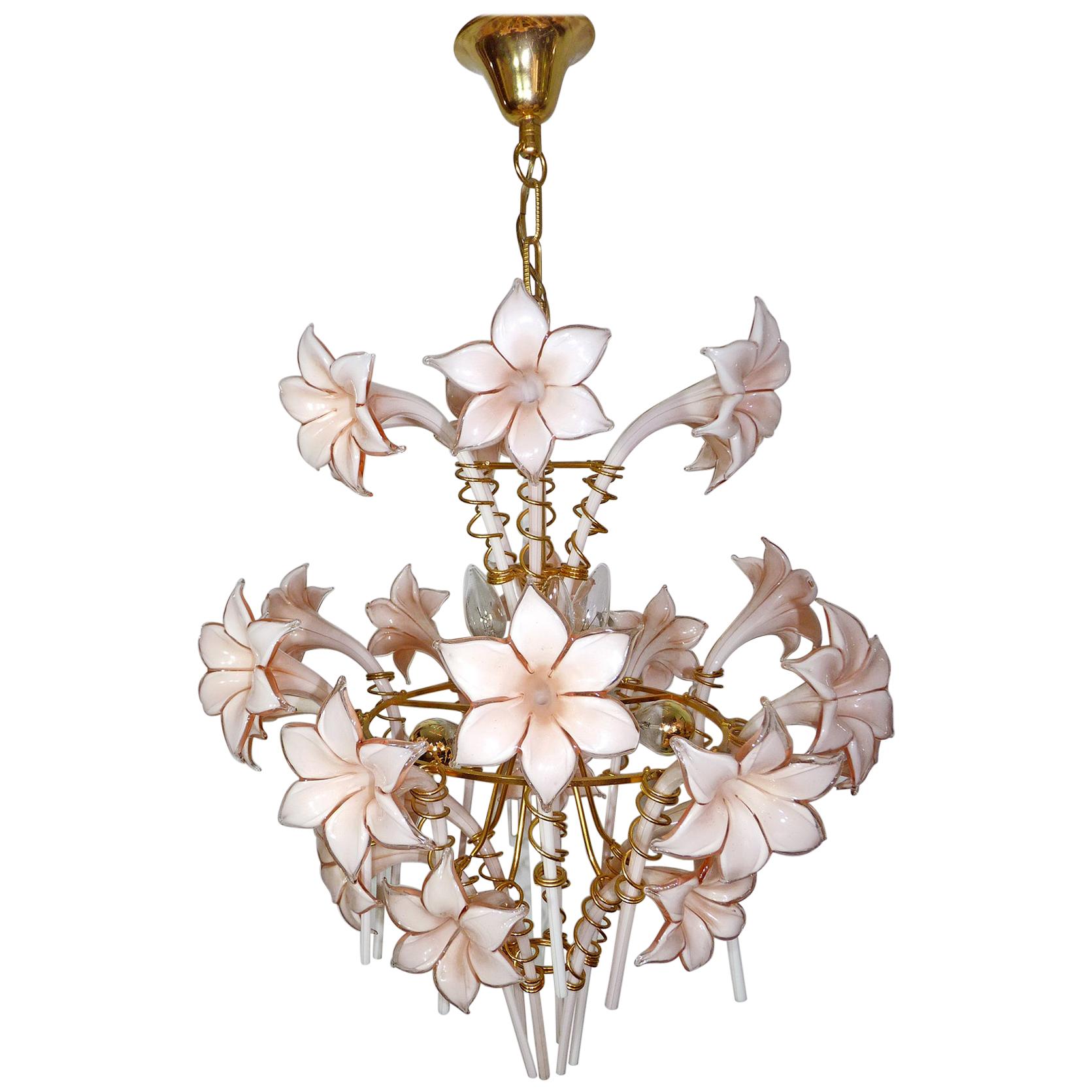 Large Pink Chandelier 