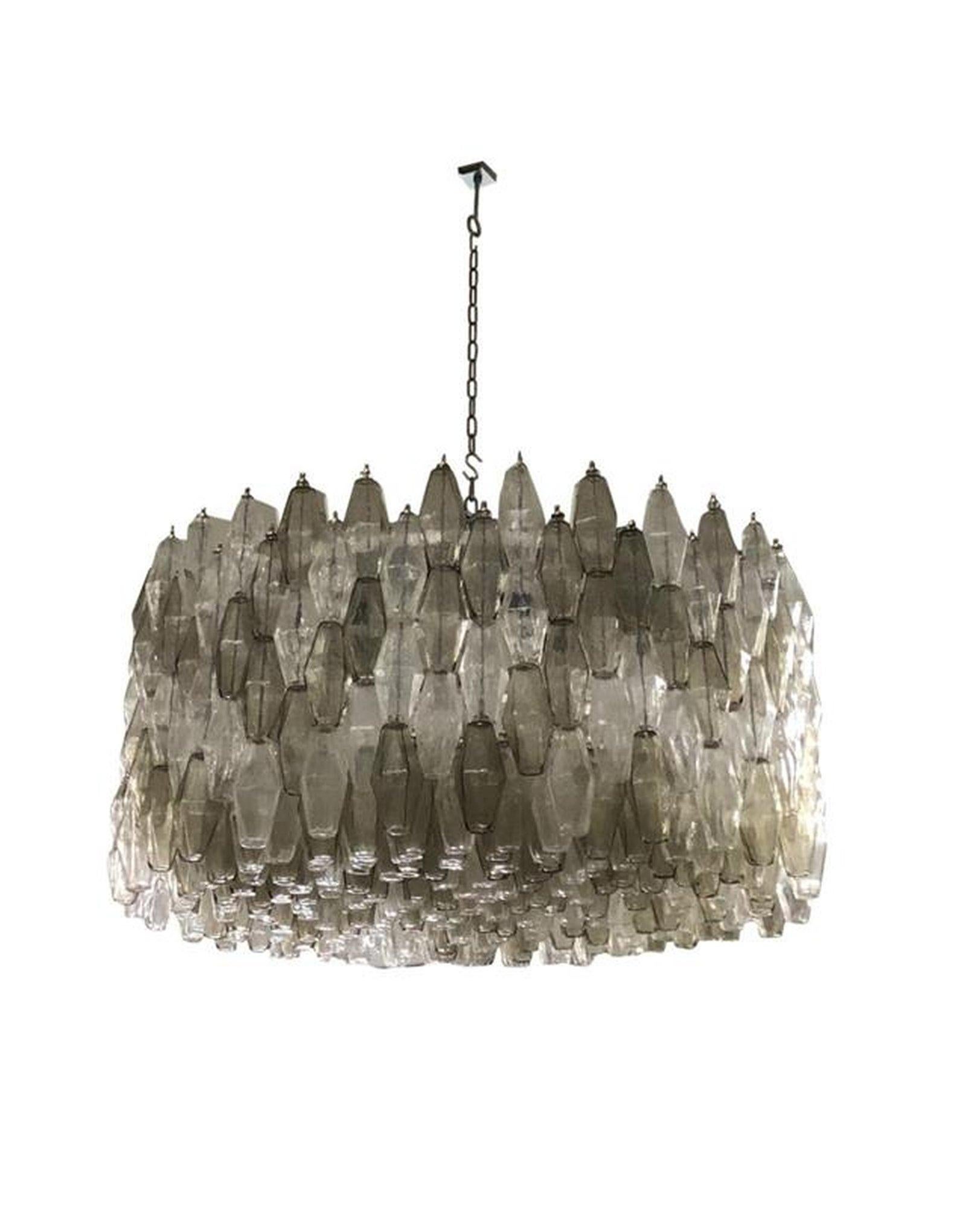 Hand-Crafted Large Murano Polyhedral Chandelier
