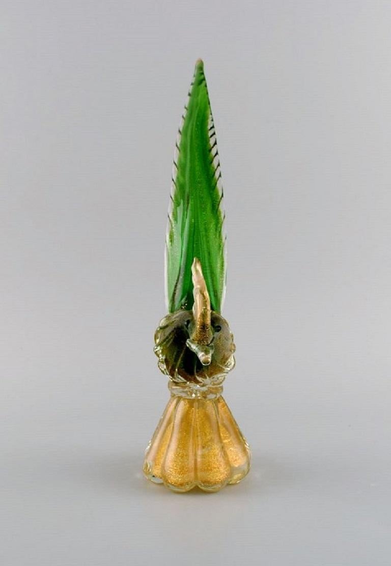 Grande sculpture de Murano en verre d'art soufflé à la bouche, oiseau exotique, années 1960 Excellent état - En vente à Copenhagen, DK