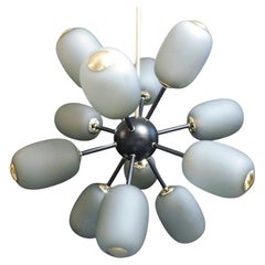 Large Murano Smoky Glass Sputnik Chandelier