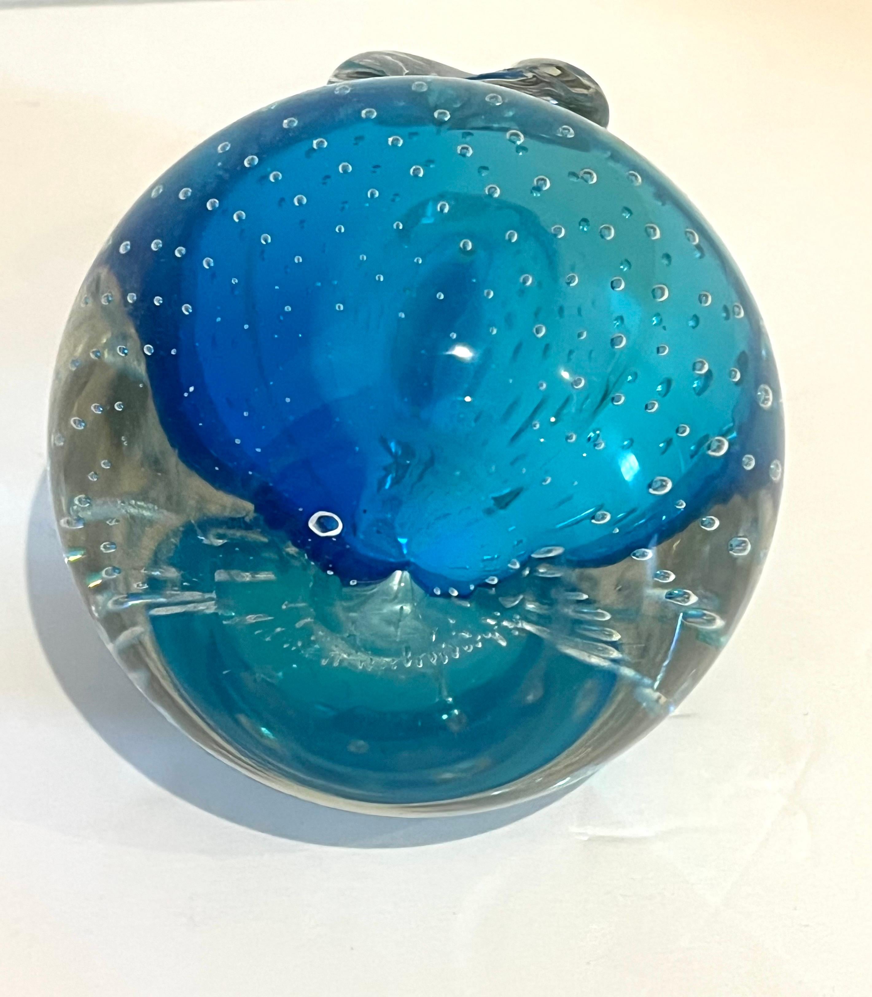 italien Grande sculpture poire en verre d'art Murano Glass Sommerso par Fratelli Toso Italie en vente
