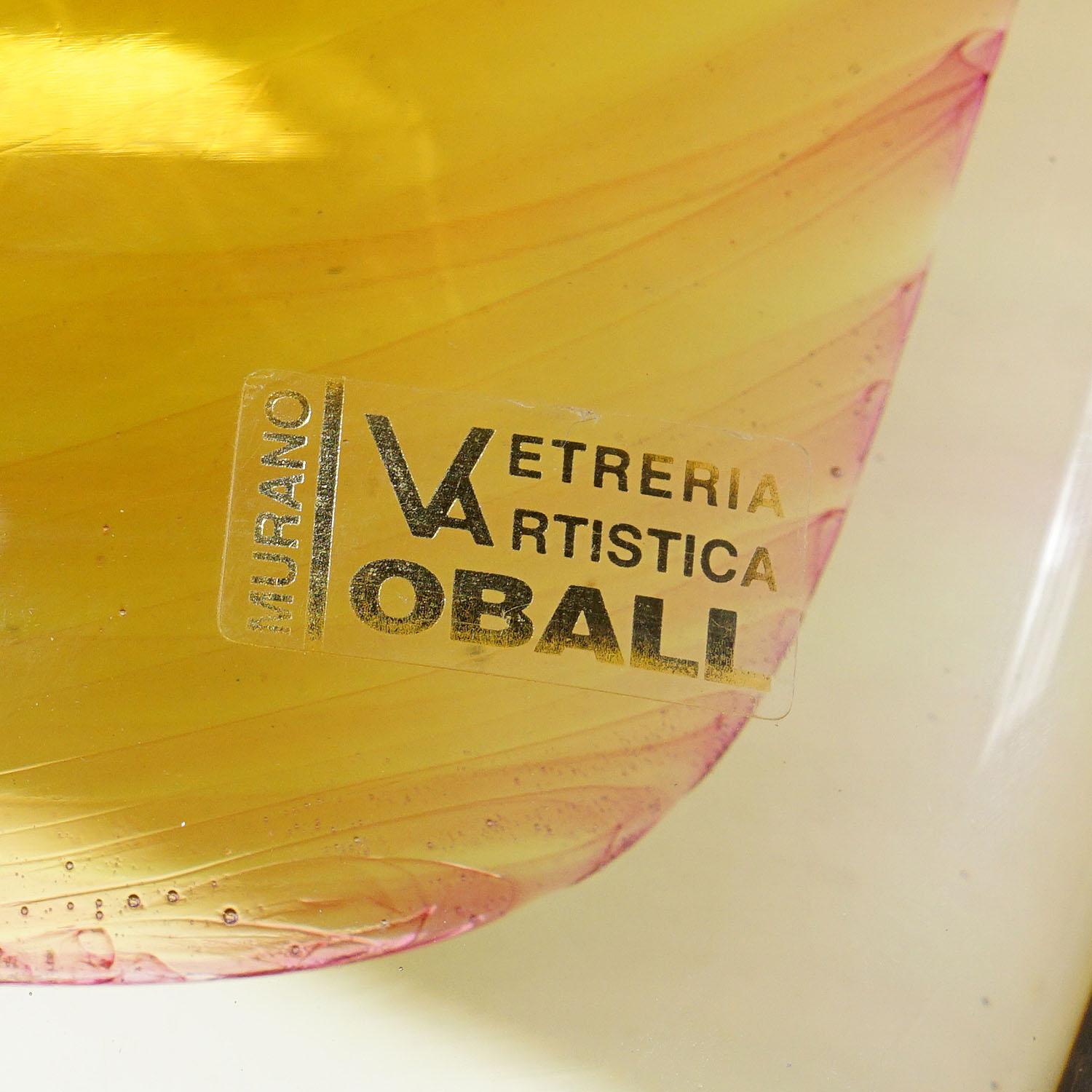 Gran Jarrón Sommerso de Murano de Vetreria Artistica Oball en venta 1