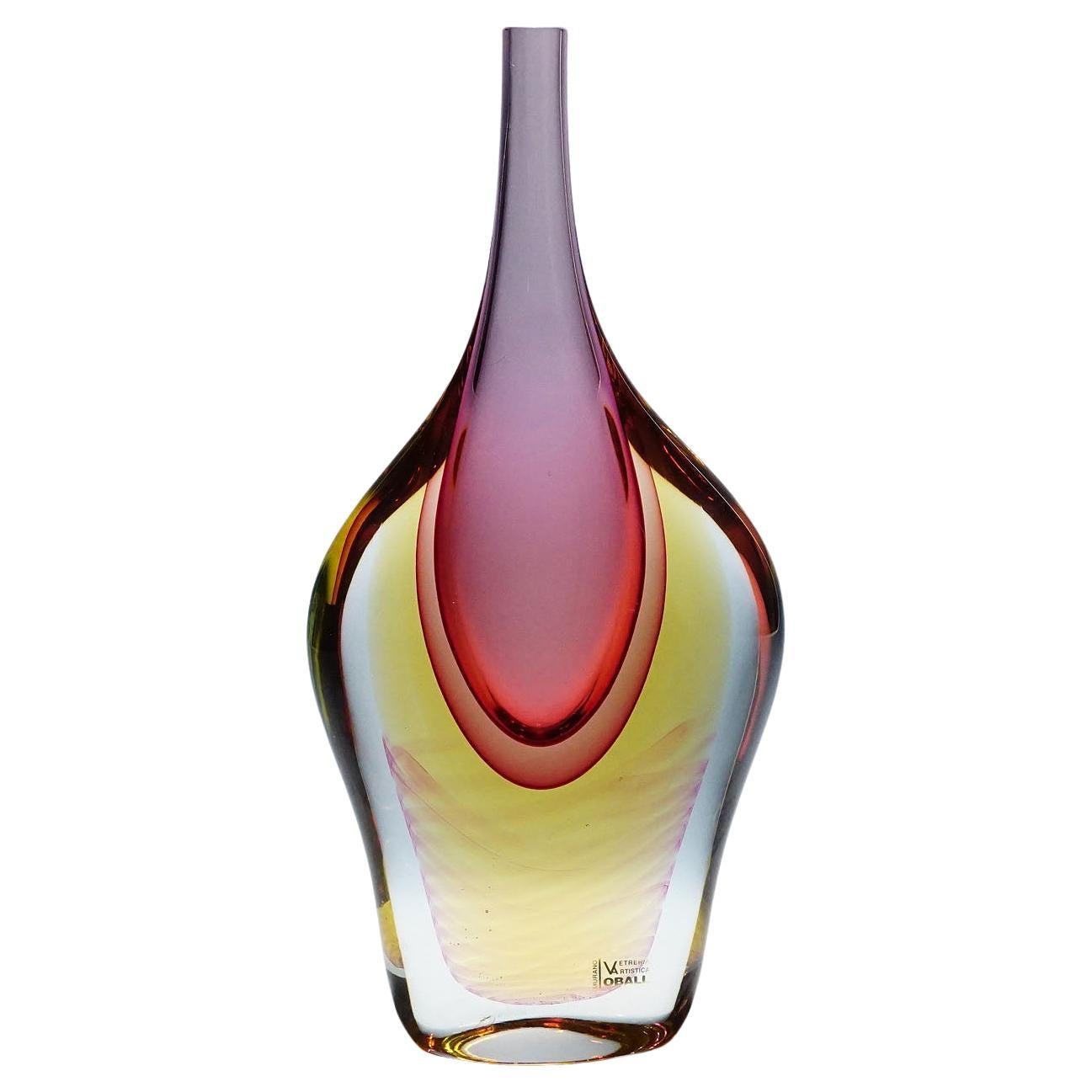Gran Jarrón Sommerso de Murano de Vetreria Artistica Oball en venta