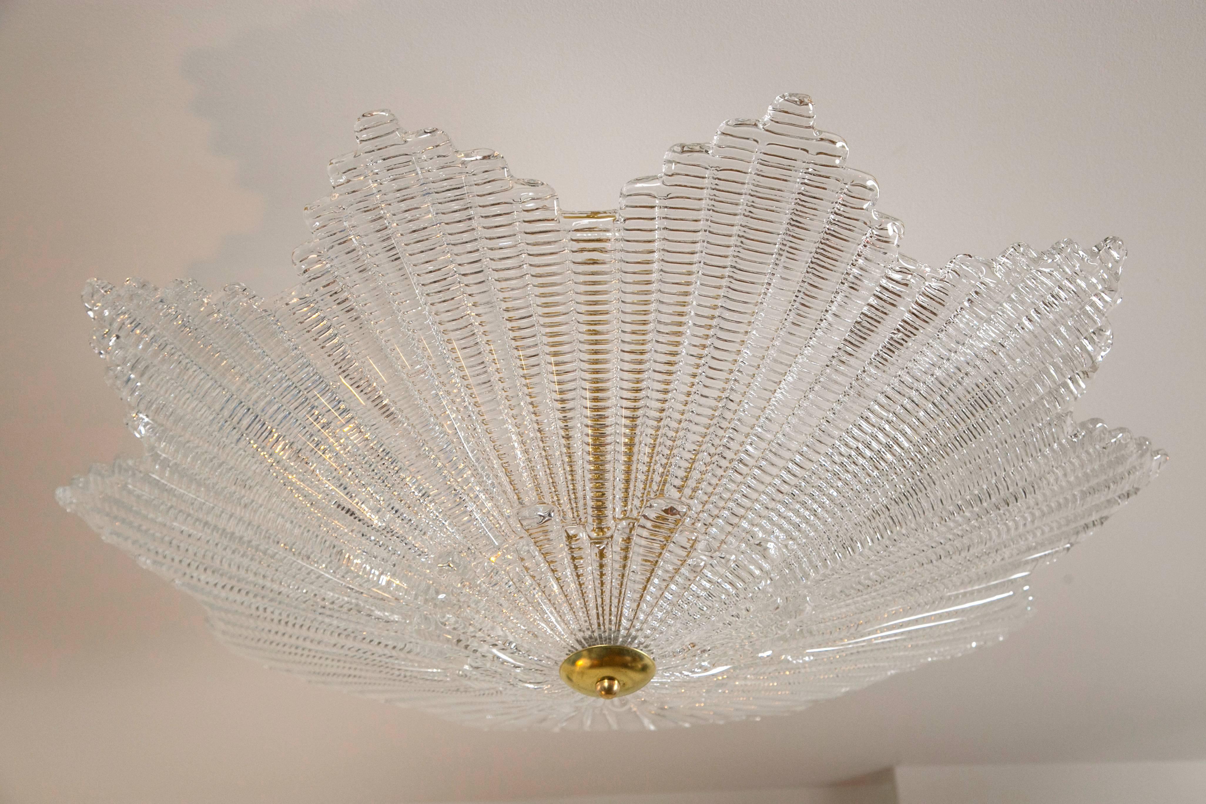 Modern Large Murano Star-Shaped Ceiling Fixture