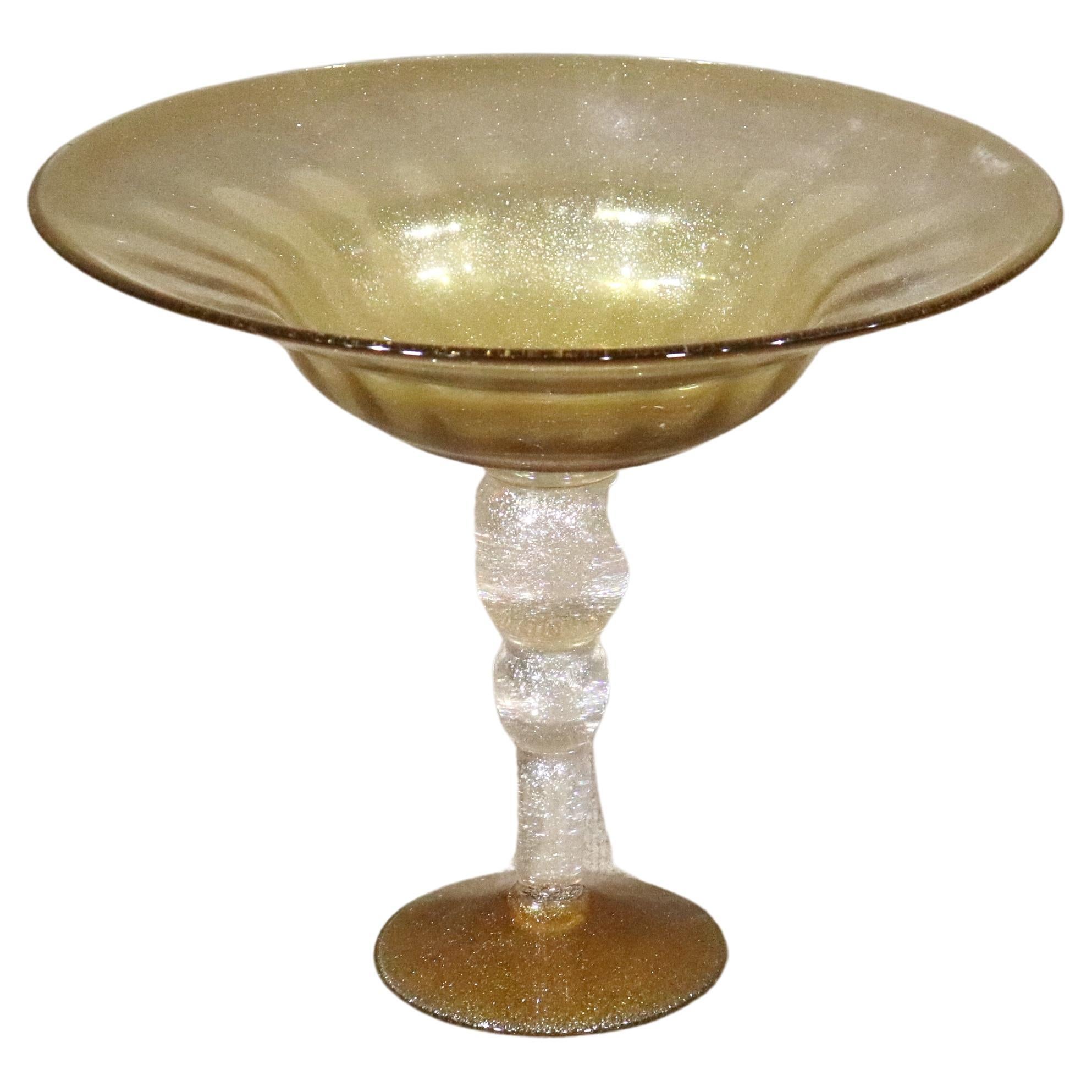 Large Murano Style Centerpiece Bowl For Sale
