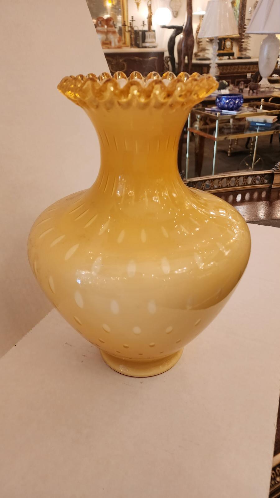 Vaso grande in vetro di Murano In condizioni ottime in vendita a Dallas, TX