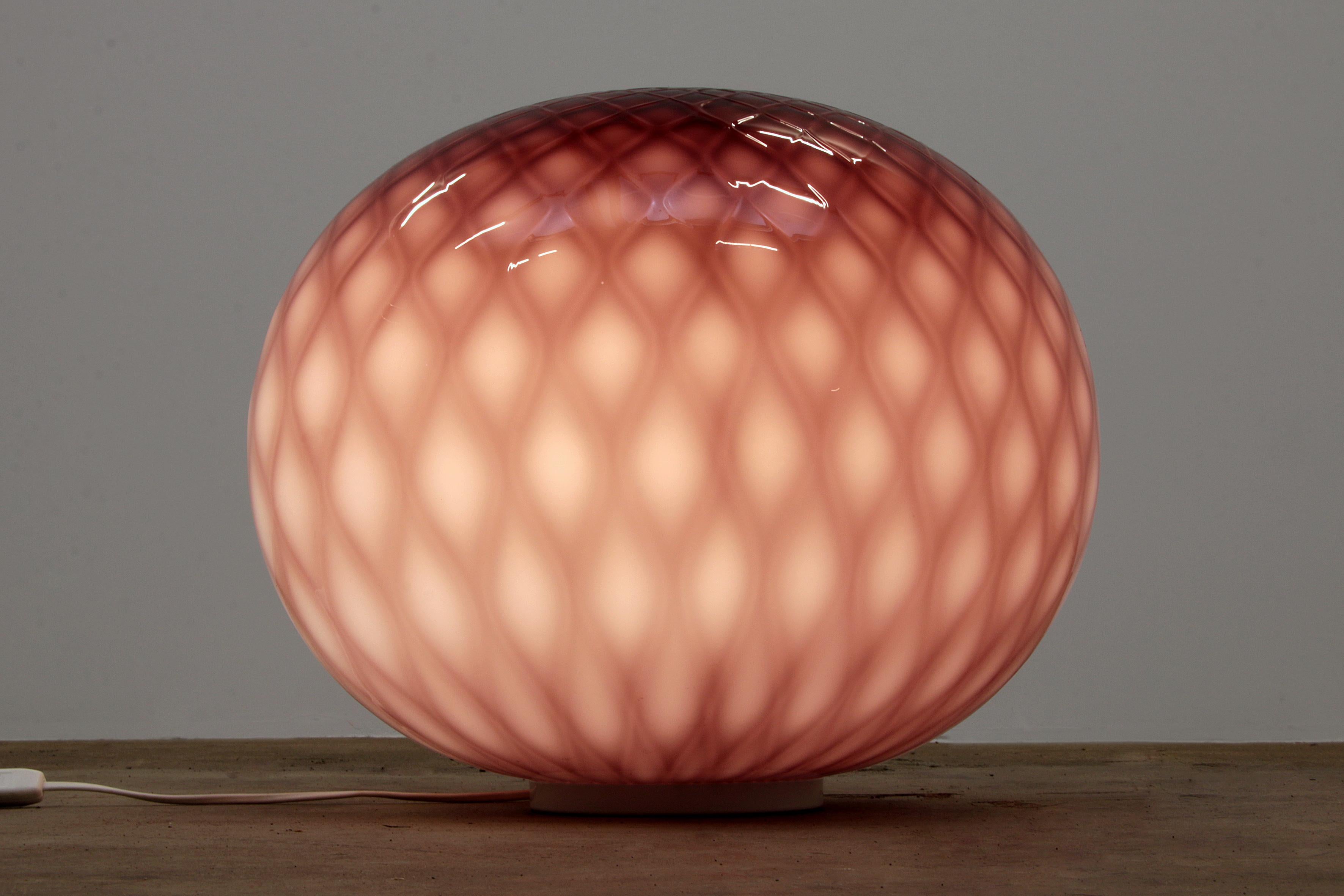 Large Murano table lamp 'Baloon' purple colored, 1970 Italy 1