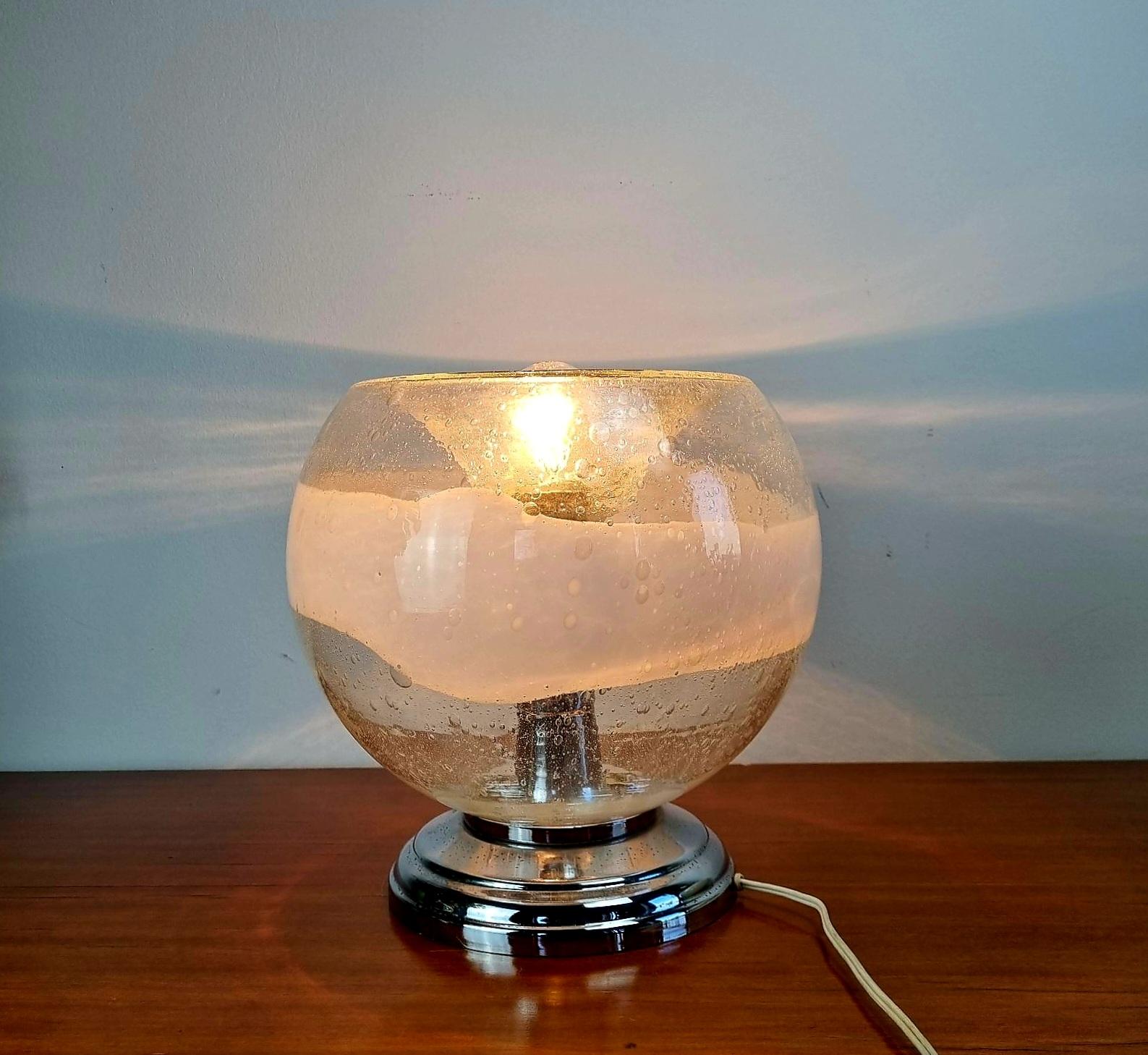 Grande lampe de bureau de Murano par Ettore Fantasia et Gino Poli pour Sothis, Italie, années 60 Excellent état - En vente à Lucija, SI