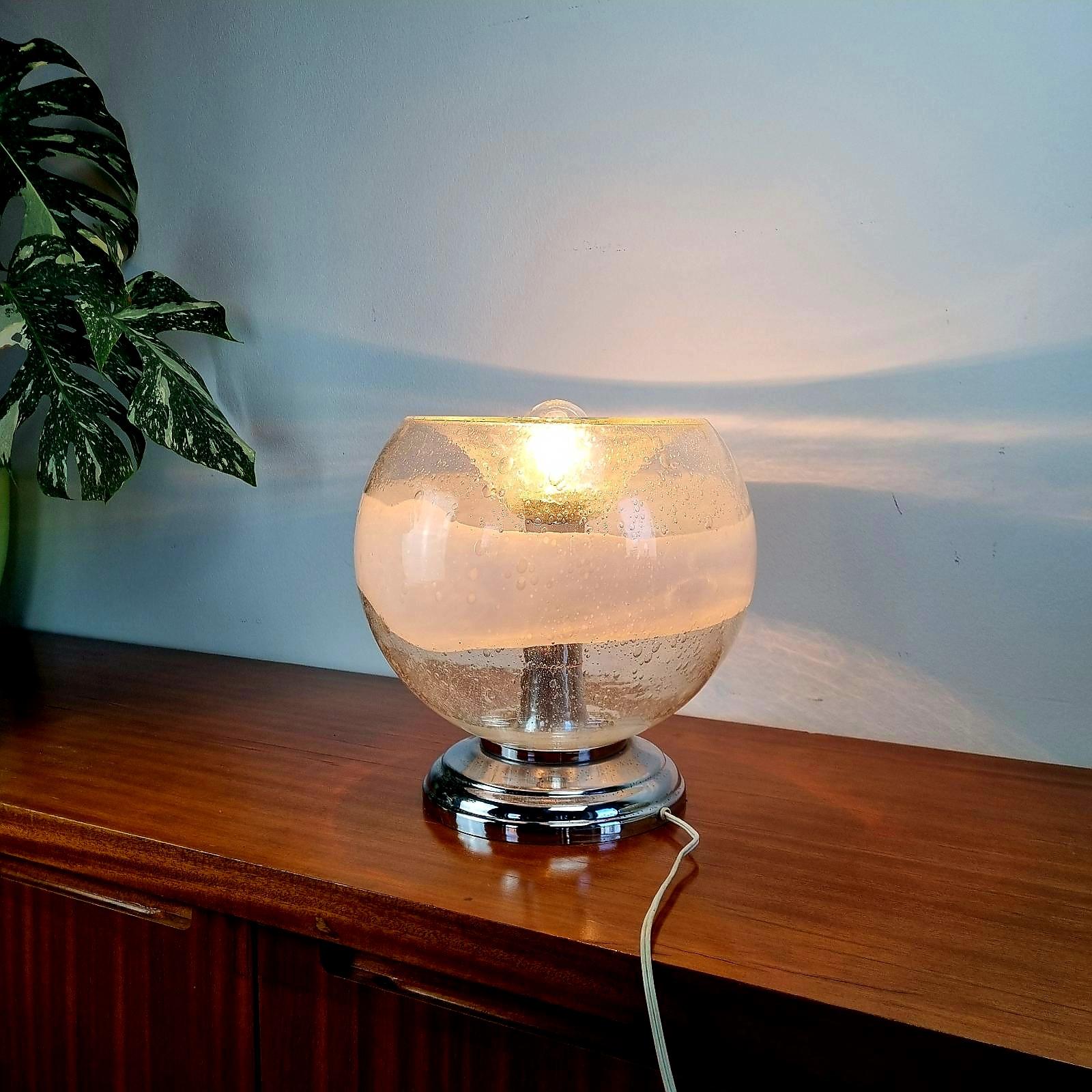 Milieu du XXe siècle Grande lampe de bureau de Murano par Ettore Fantasia et Gino Poli pour Sothis, Italie, années 60 en vente