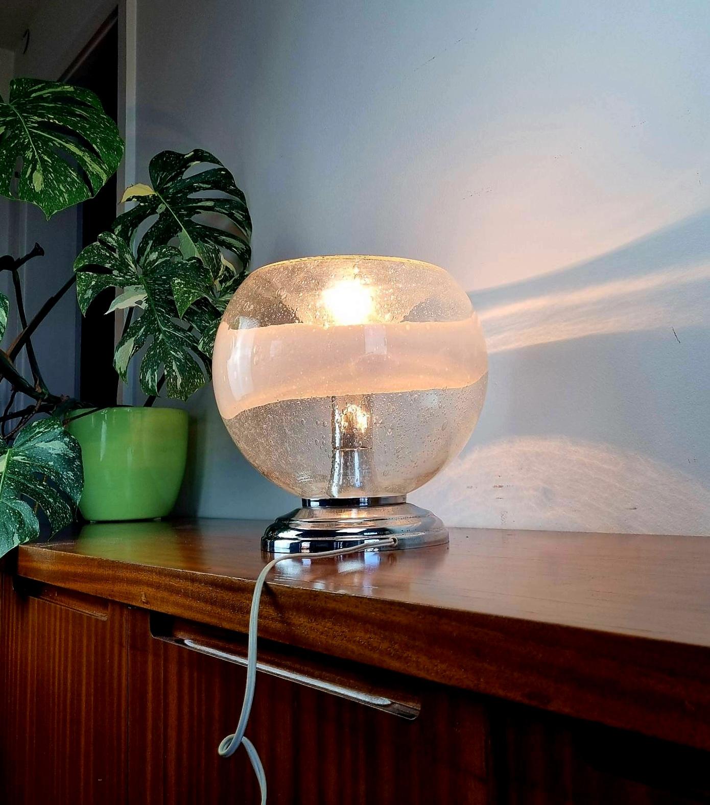 Métal Grande lampe de bureau de Murano par Ettore Fantasia et Gino Poli pour Sothis, Italie, années 60 en vente