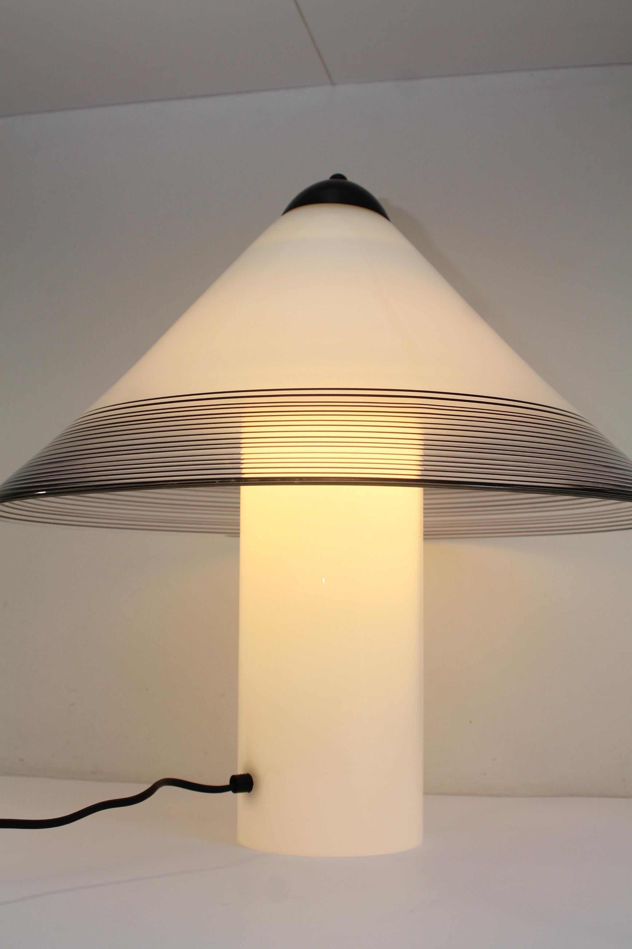 Aluminium Grande lampe de table Murano par 