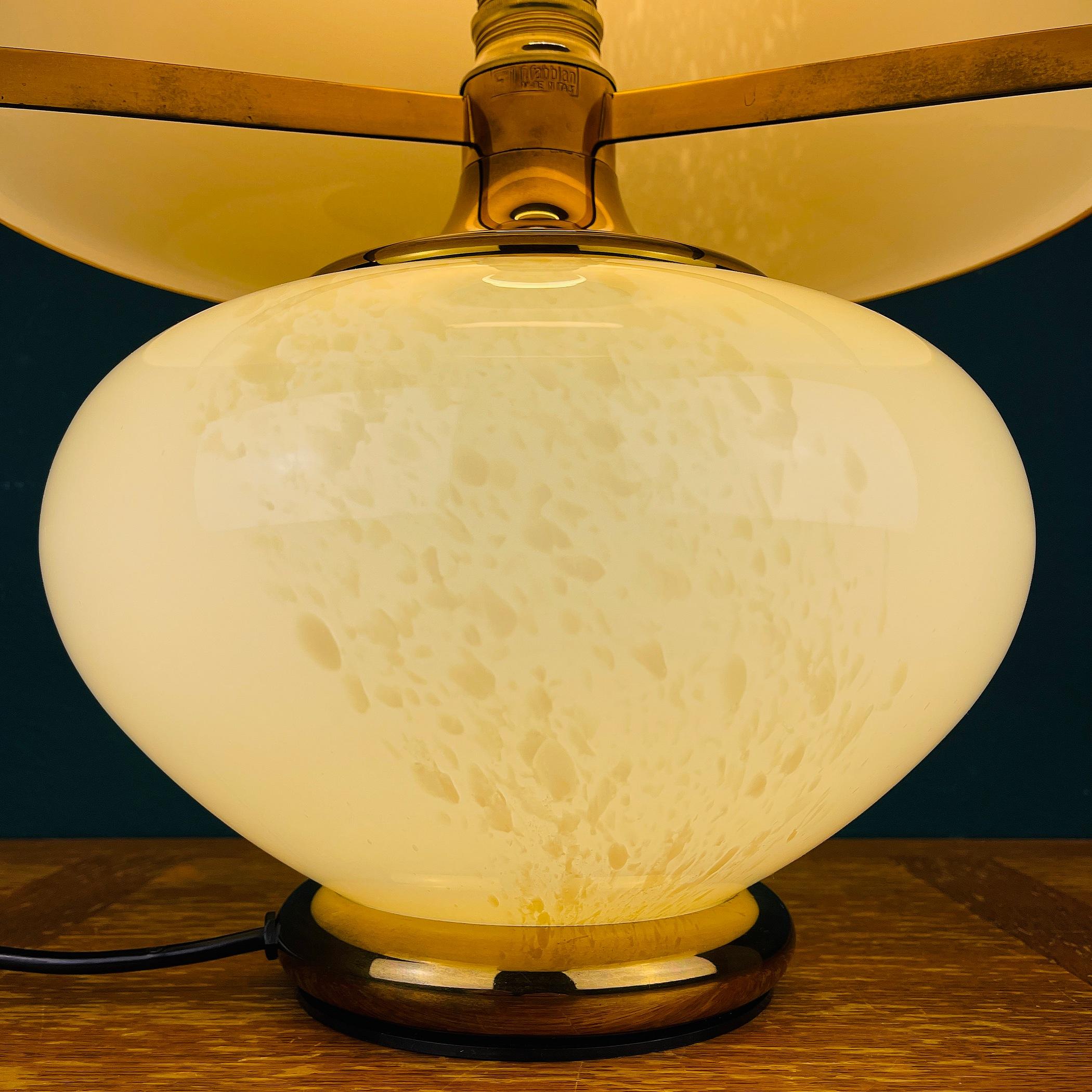 Large Murano Table Lamp Mushroom by F.Fabbian Italy 1970s In Good Condition In Miklavž Pri Taboru, SI