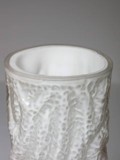 Large "Bark Textured" Murano Glass Vase by Ingrid Glass, Germany, 1970s