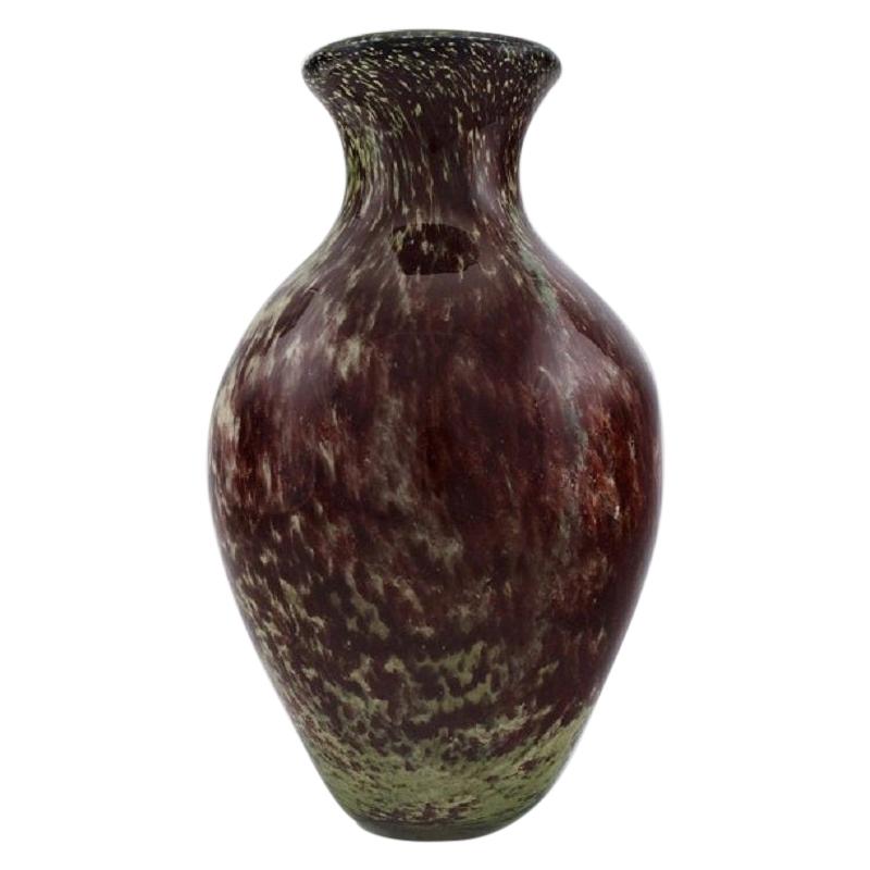 Large Murano Vase in Mouth Blown Art Glass, 1960s For Sale
