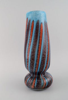 Large Murano Vase in Mouth Blown Art Glass, Italian Design, 1960s / 70s