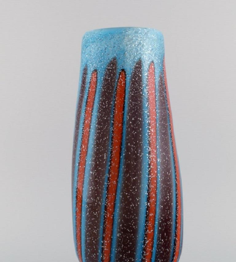 Large Murano Vase in Mouth Blown Art Glass, Italian Design, 1960s / 70s For Sale 1