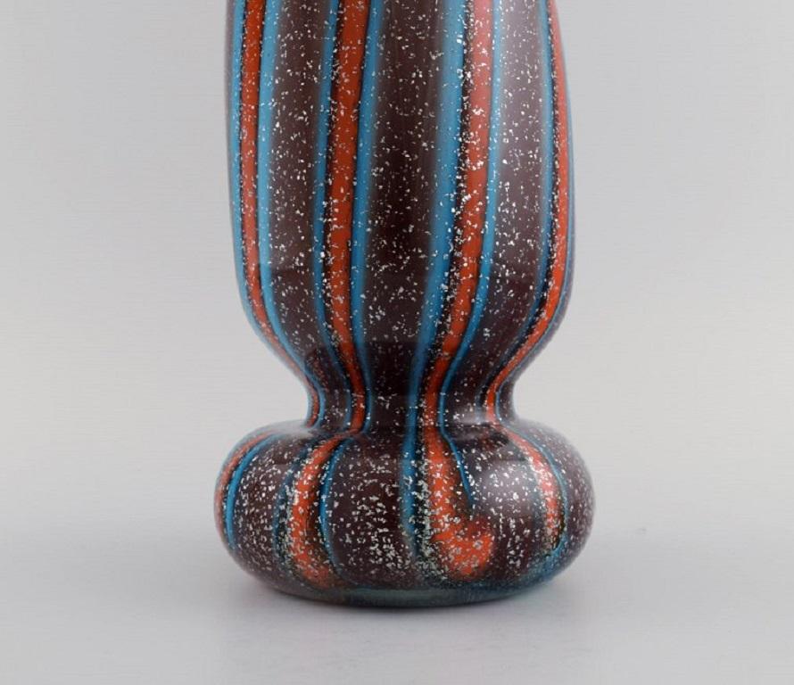 Large Murano Vase in Mouth Blown Art Glass, Italian Design, 1960s / 70s For Sale 2
