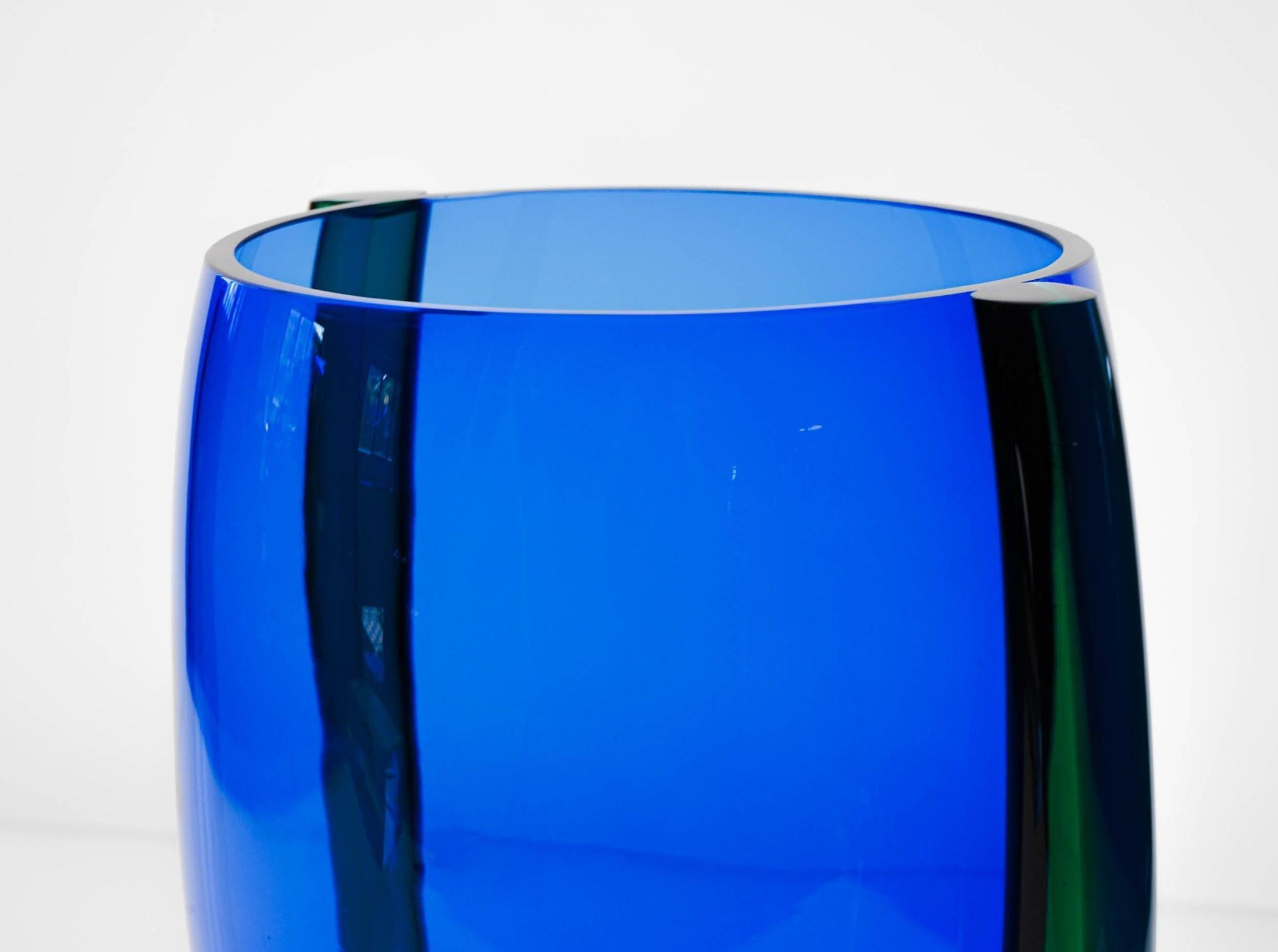 Large Murano Vase or Ice Bucket from LIP Murano design Marcello Furlan For Sale 4