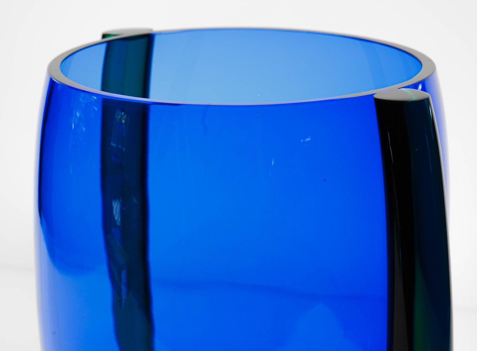 Large Murano Vase or Ice Bucket from LIP Murano design Marcello Furlan For Sale 9