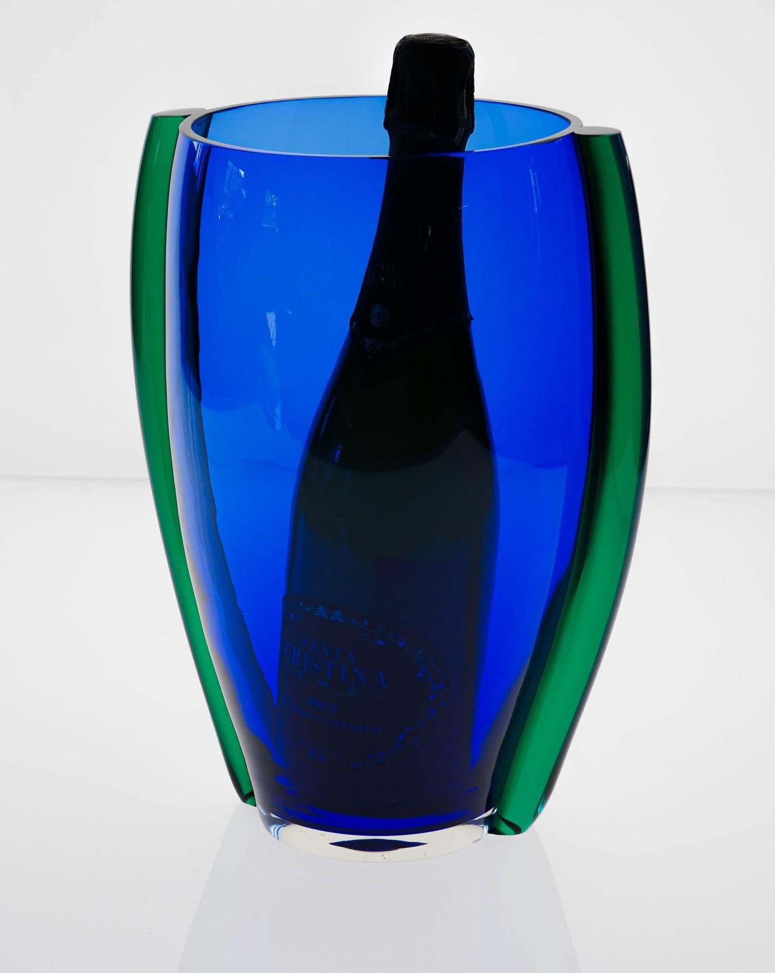 Large Murano Vase or Ice Bucket from LIP Murano design Marcello Furlan For Sale 12