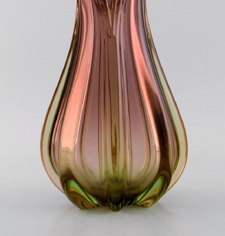 Large Murano Vase /Pitcher in Mouth Blown Art Glass. Italian Design, 1960s In Excellent Condition In Copenhagen, DK