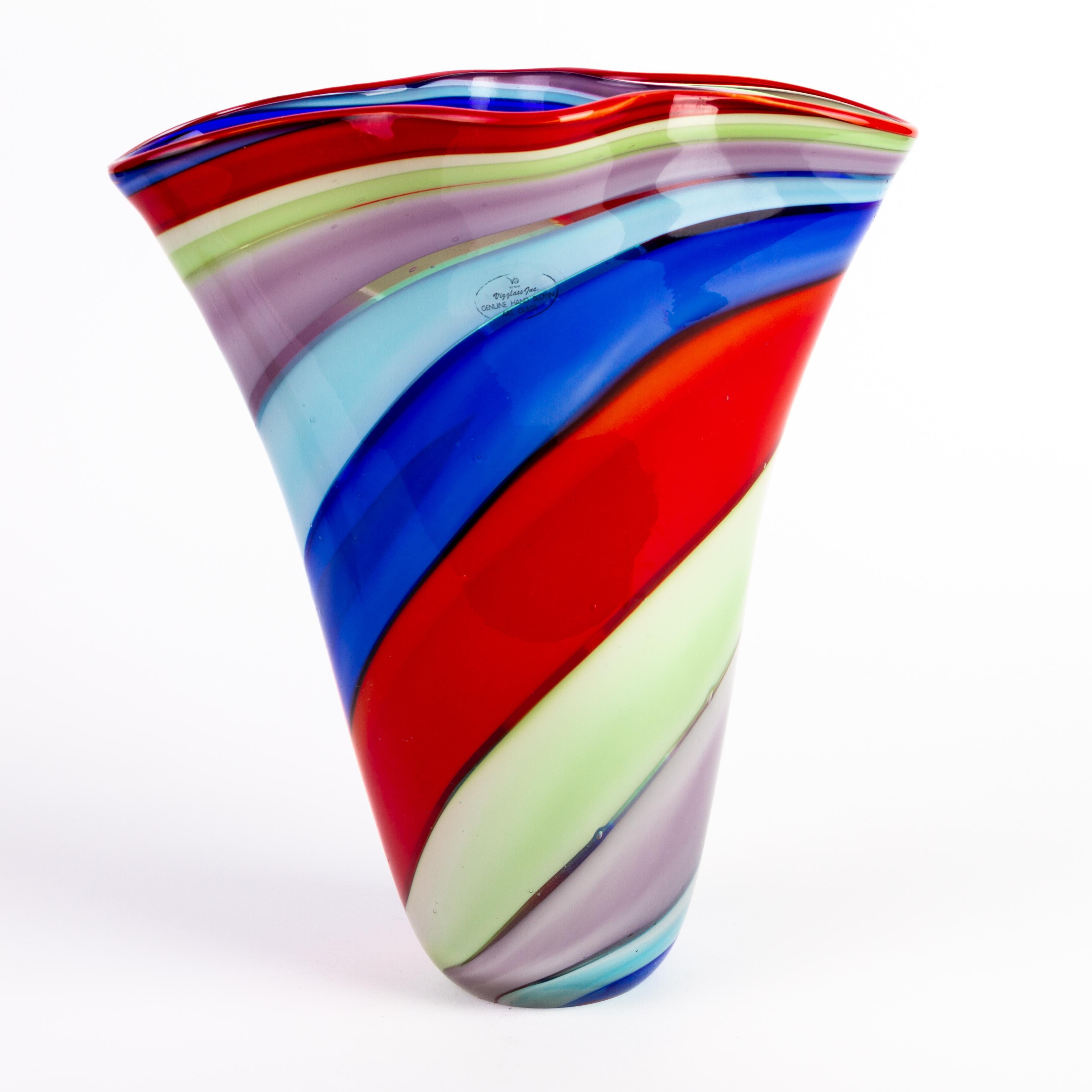 Vaso grande di Murano in vetro veneziano di design italiano In condizioni buone in vendita a Nottingham, GB