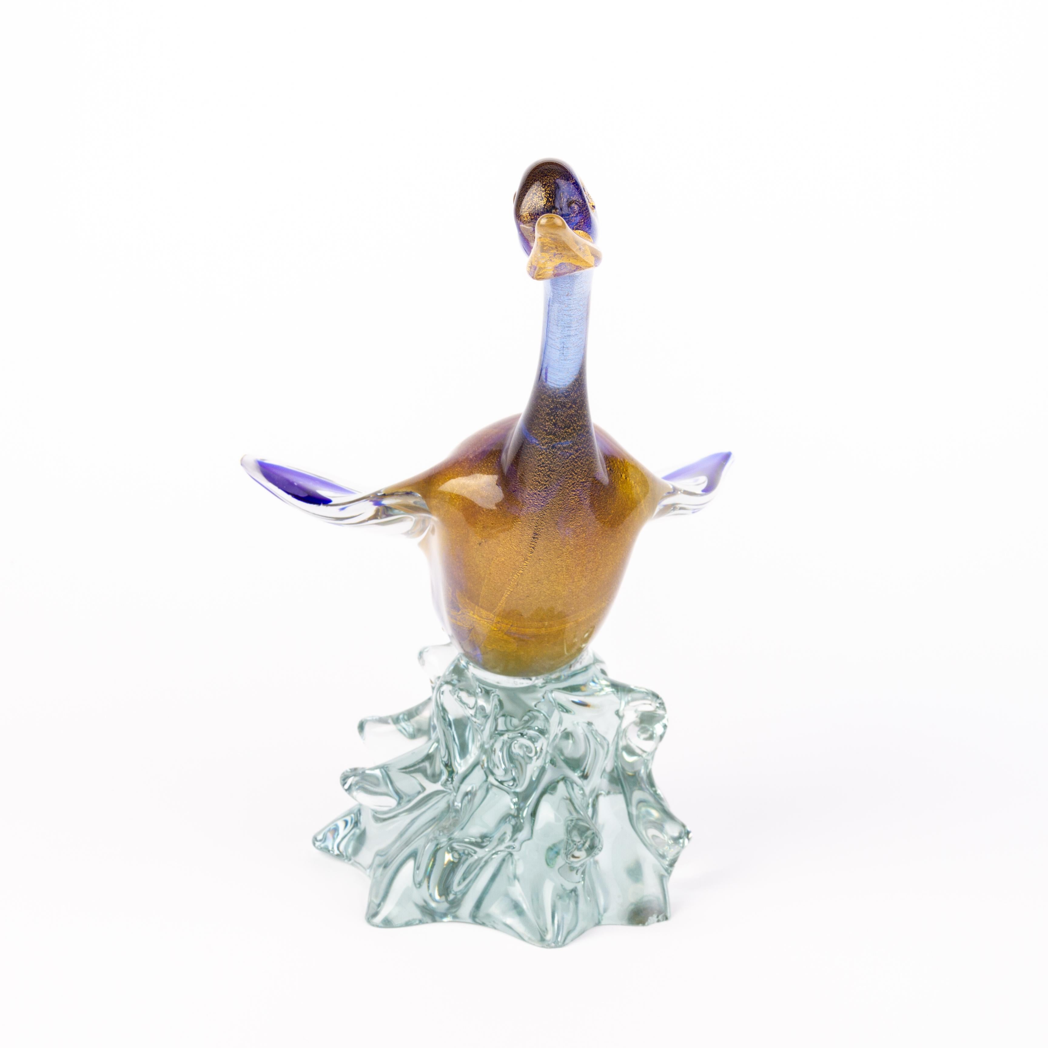 Große Murano venezianische Glas-Skulptur Ente 
Guter Zustand
Kostenloser internationaler Versand.